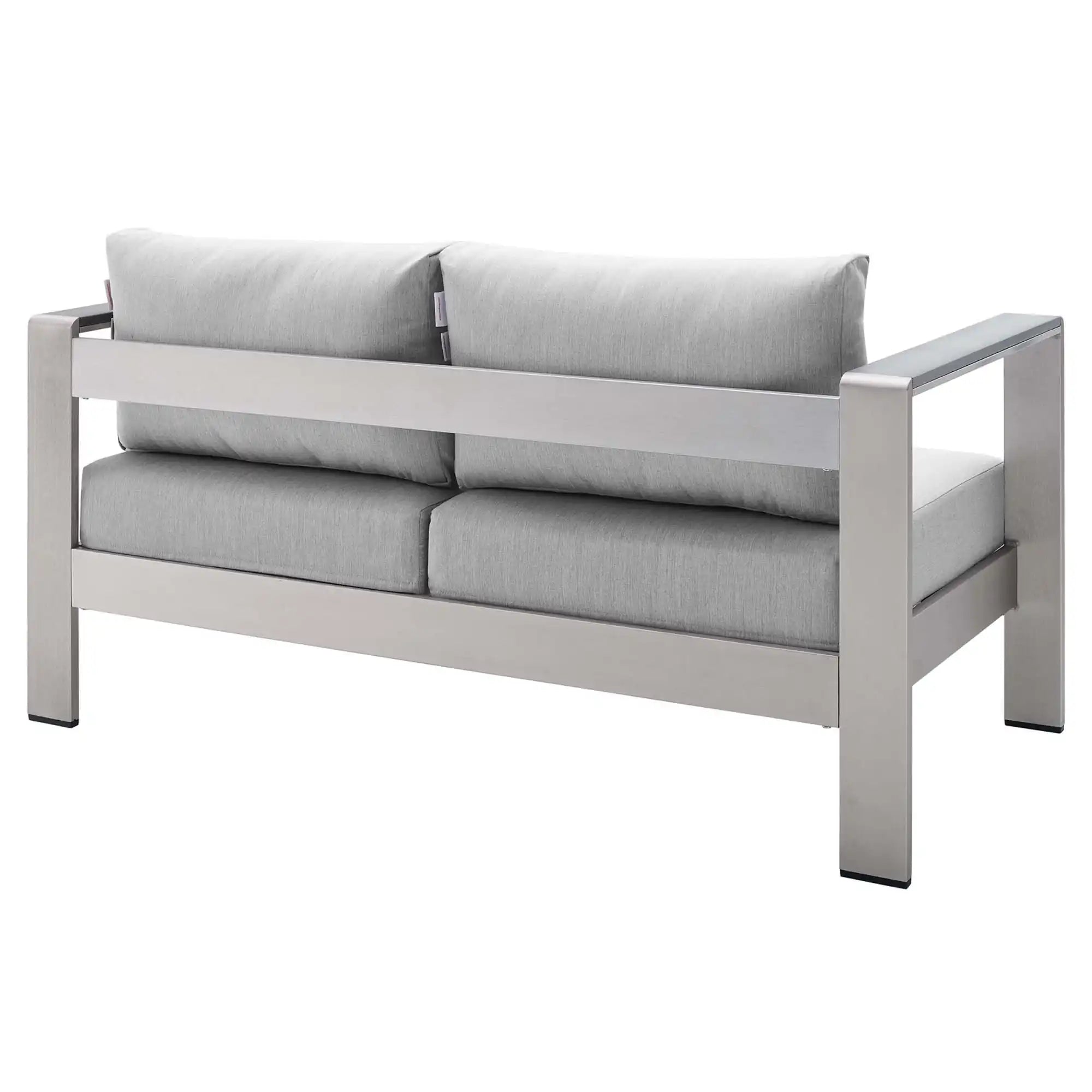 Shore 3 Piece Sunbrella� Fabric Outdoor Patio Aluminum Set by Modway - Best Buy Furniture
