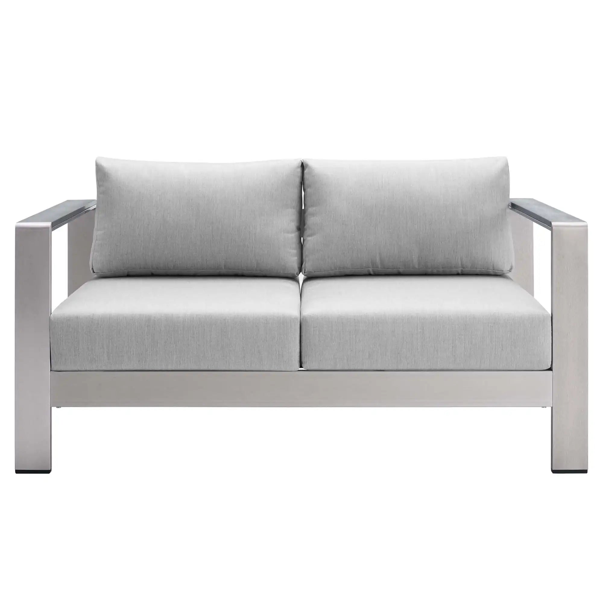 Shore 3 Piece Sunbrella� Fabric Outdoor Patio Aluminum Set by Modway - Best Buy Furniture