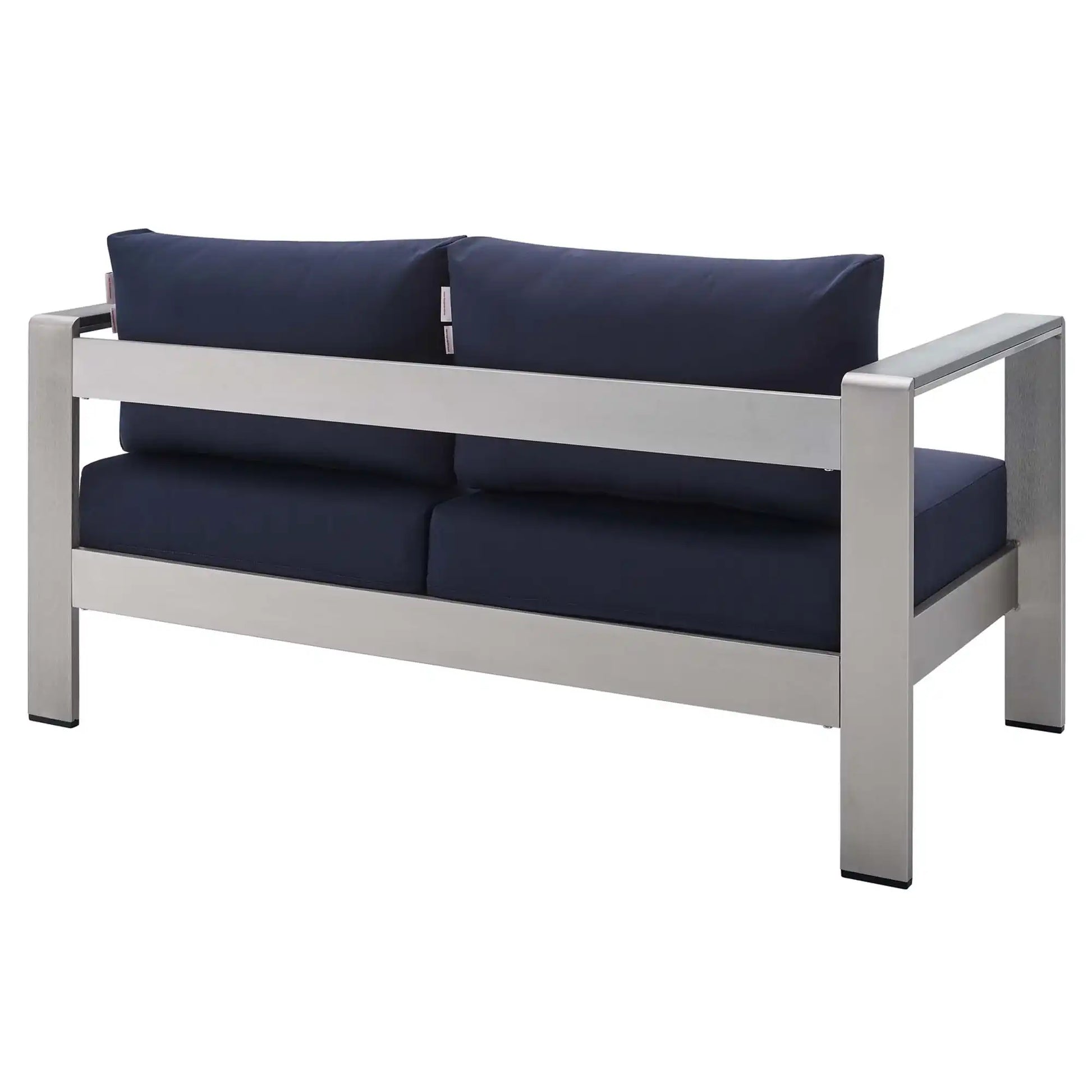 Shore 3 Piece Sunbrella� Fabric Outdoor Patio Aluminum Set by Modway - Best Buy Furniture