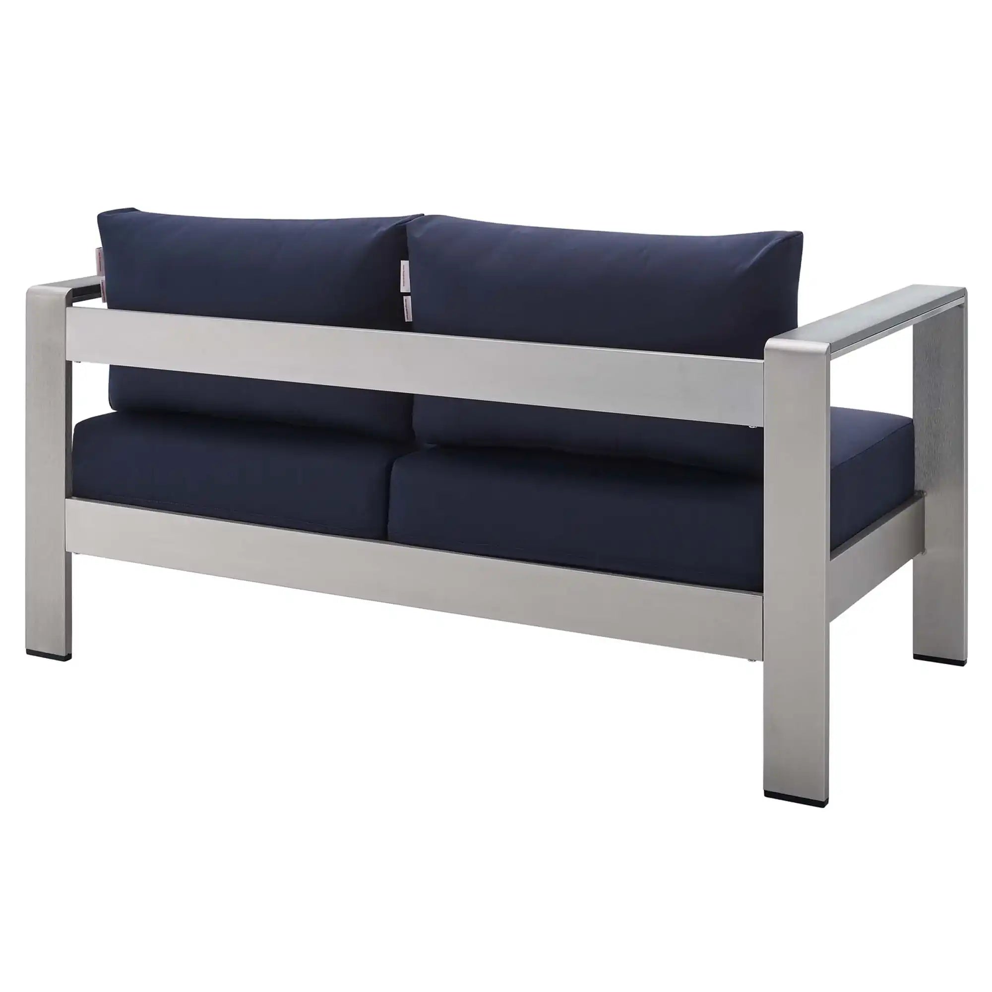 Shore 3 Piece Sunbrella� Fabric Outdoor Patio Aluminum Set by Modway - Best Buy Furniture