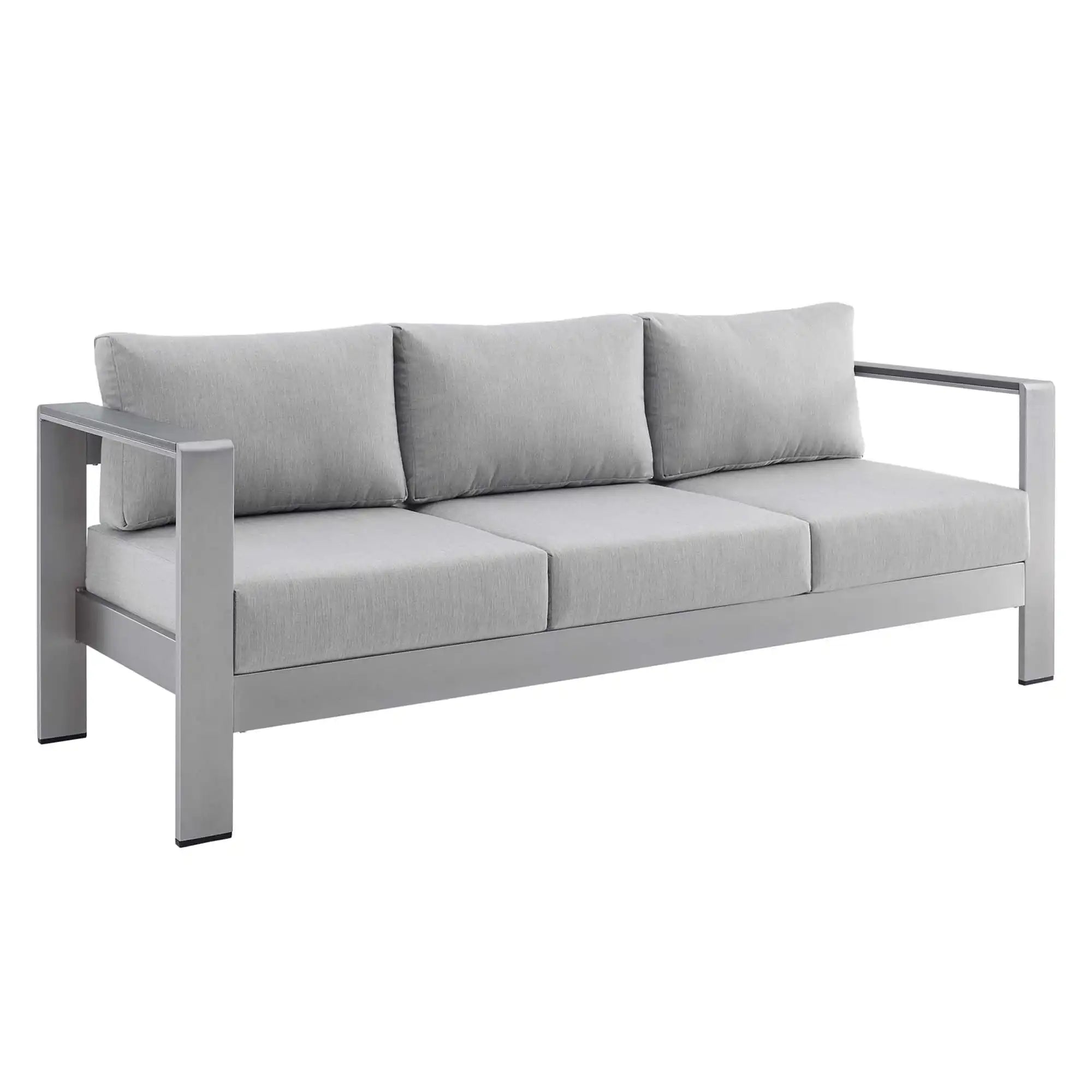 Shore 4 Piece Sunbrella� Fabric Outdoor Patio Aluminum Set by Modway - Best Buy Furniture