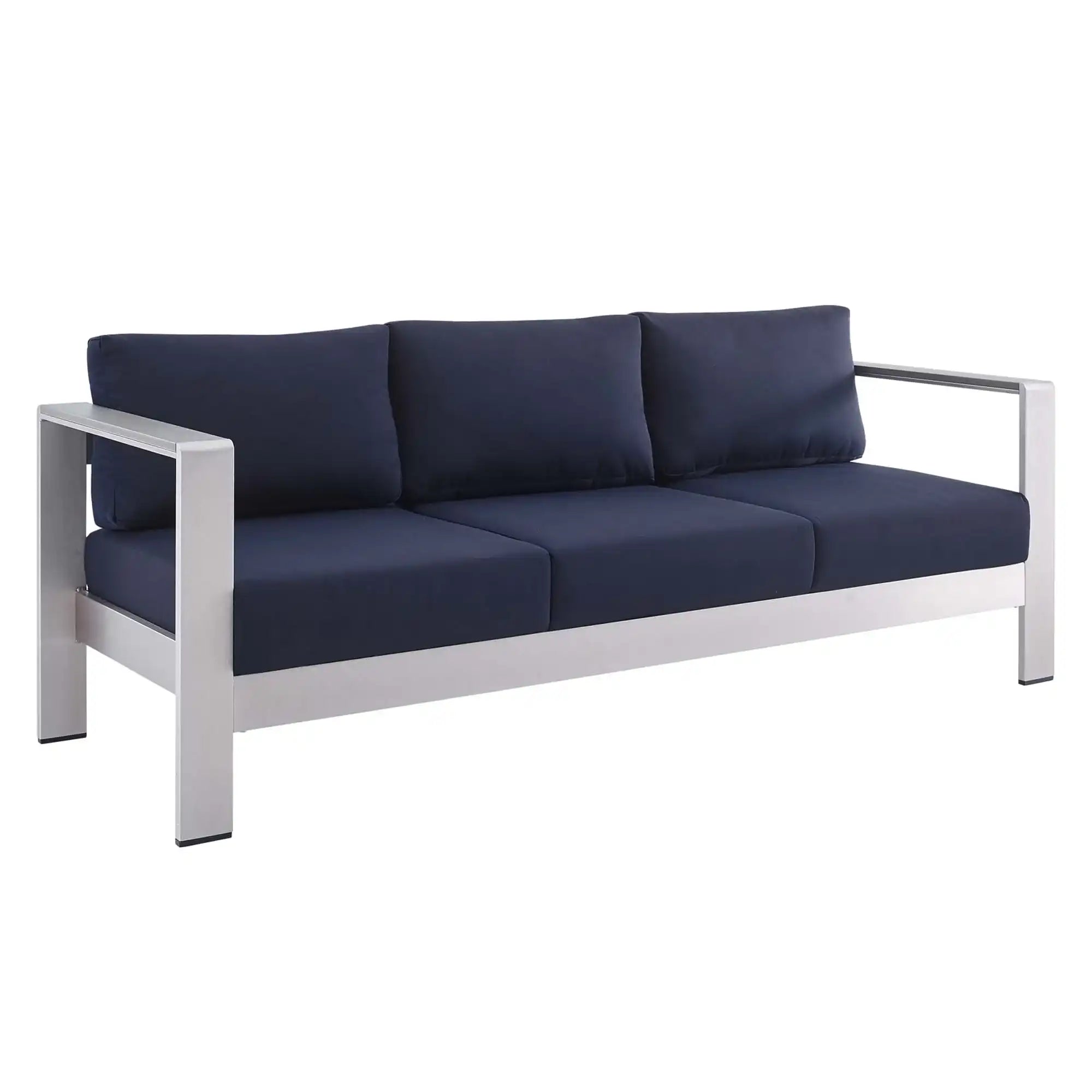 Shore 4 Piece Sunbrella� Fabric Outdoor Patio Aluminum Set by Modway - Best Buy Furniture