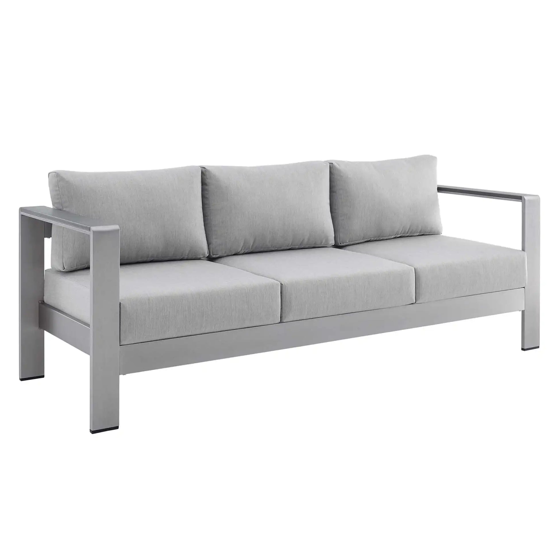 Shore 7 Piece Sunbrella� Fabric Outdoor Patio Aluminum Set by Modway - Best Buy Furniture