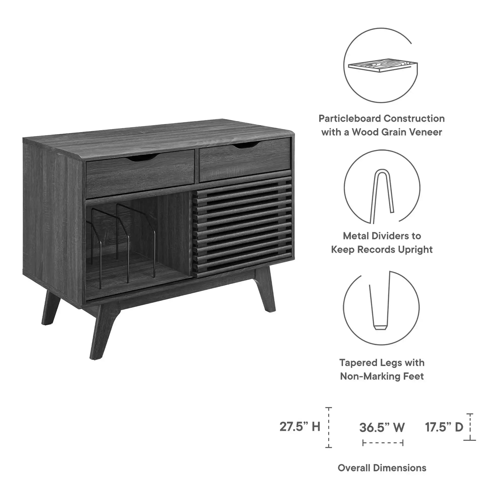 Render Vinyl Record Display Stand by Modway - Best Buy Furniture