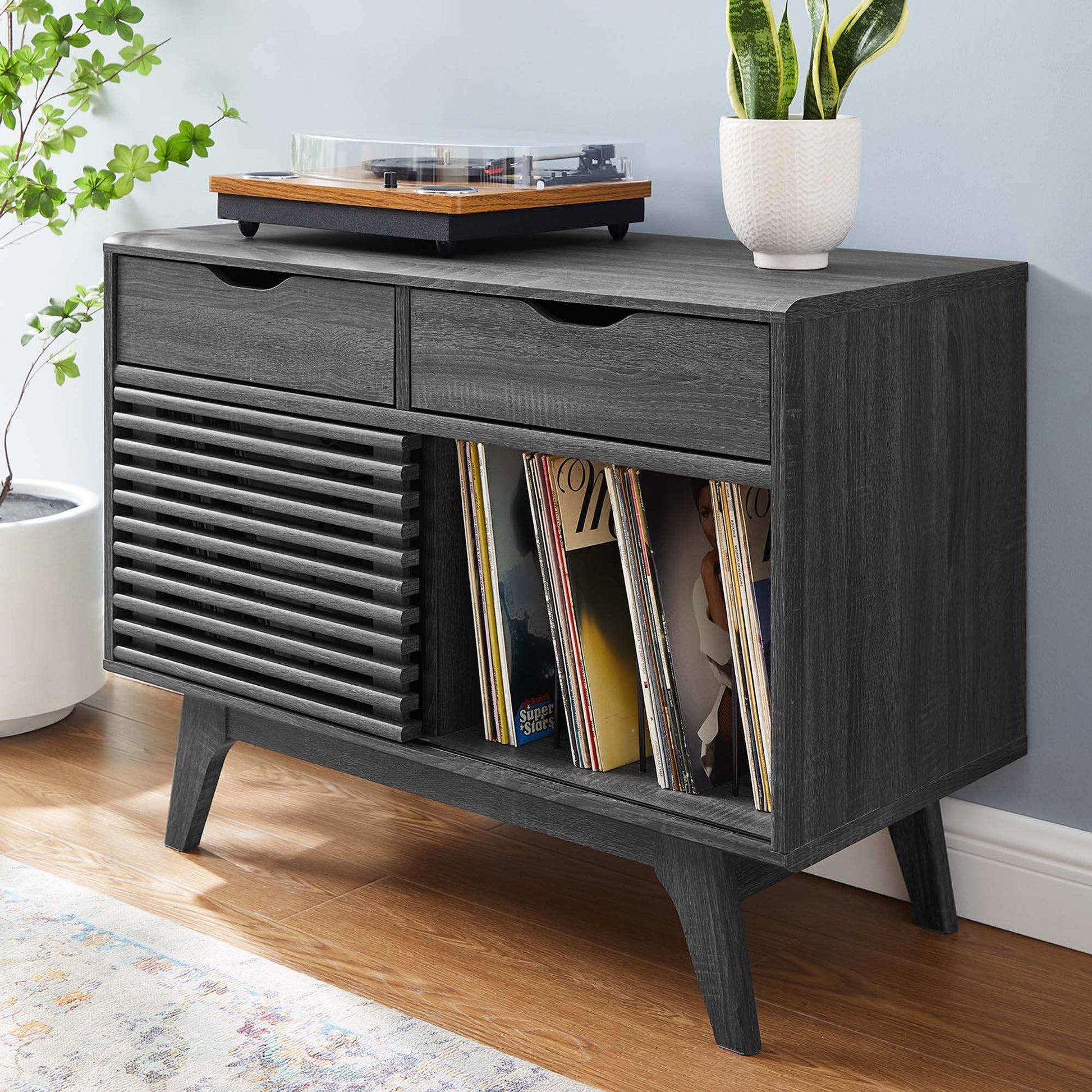Render Vinyl Record Display Stand by Modway - Best Buy Furniture