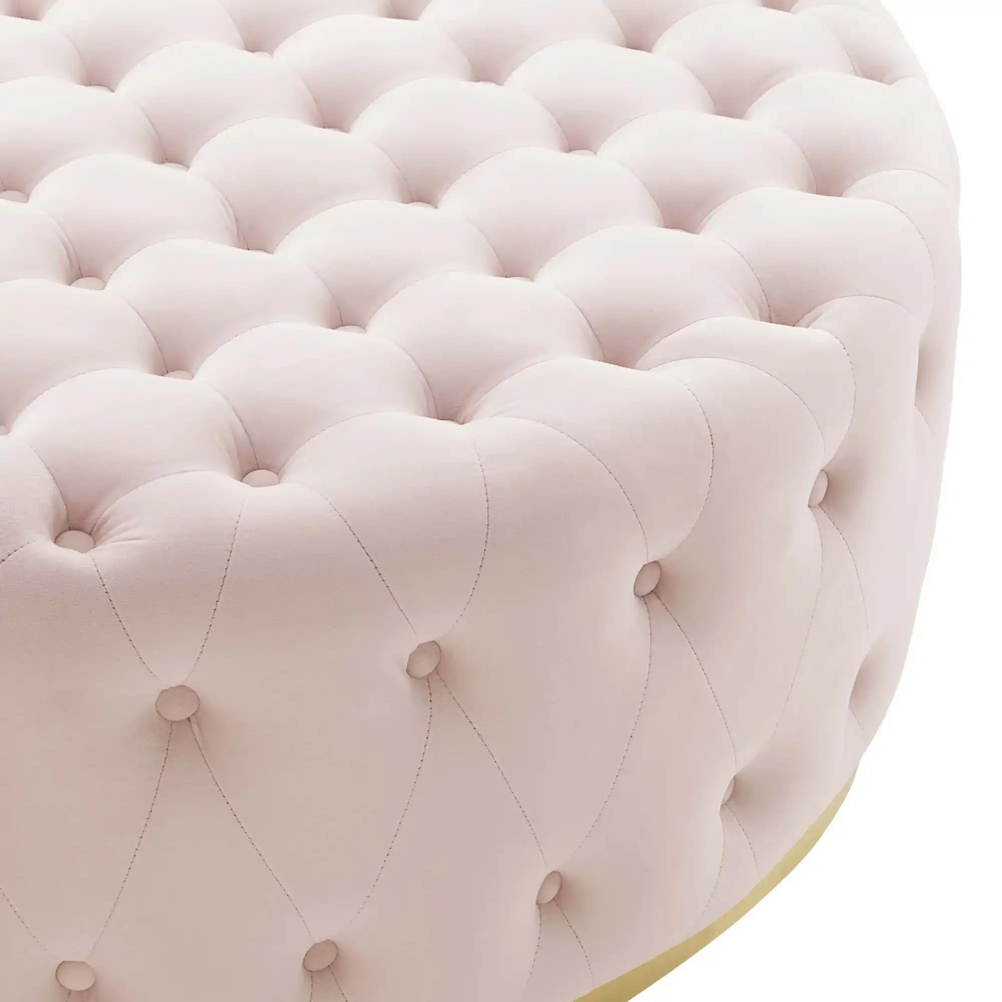 Ensconce Tufted Performance Velvet Round Ottoman by Modway - Best Buy Furniture