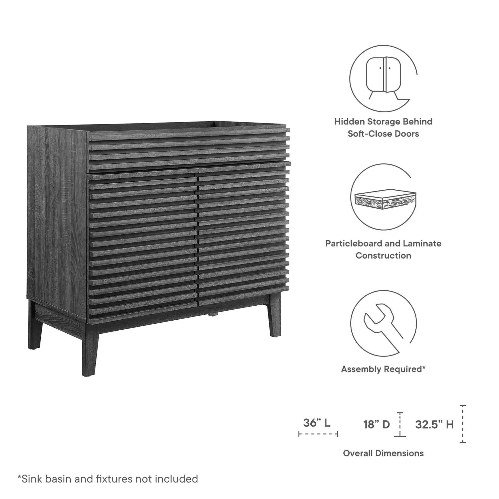 Render 36" Bathroom Vanity Cabinet by Modway - Best Buy Furniture