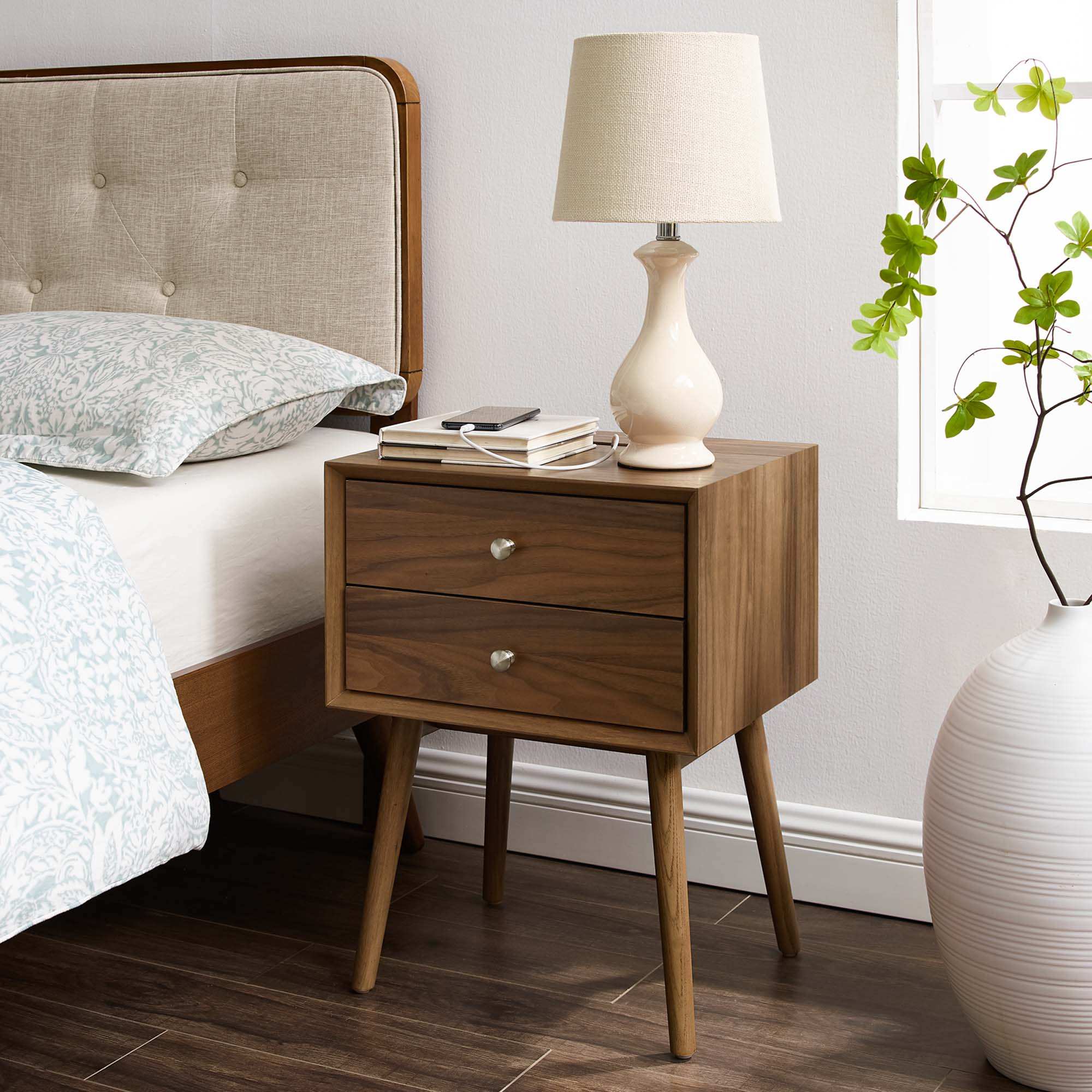 Ember Wood Nightstand With USB Ports by Modway - Best Buy Furniture