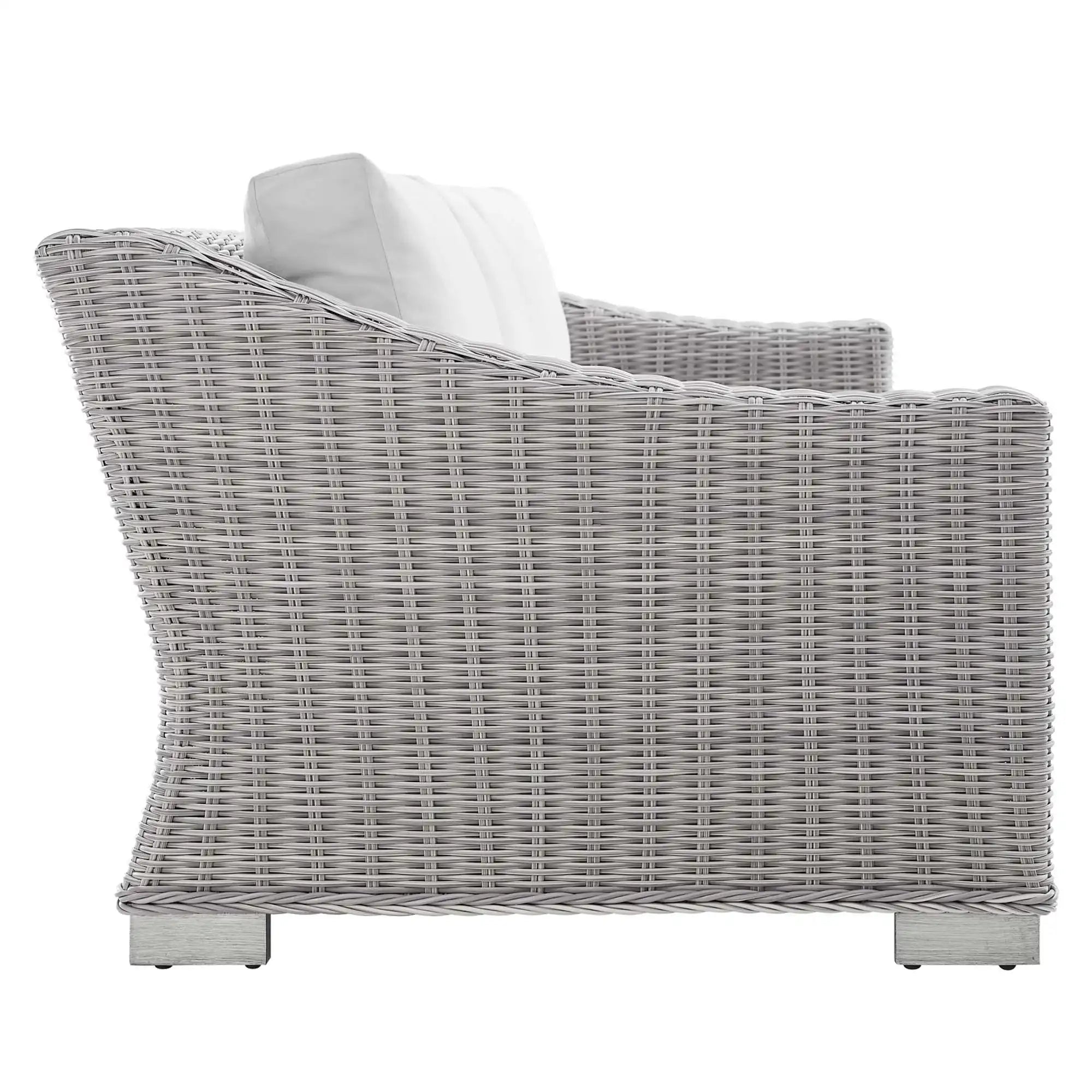 Conway 4-Piece Sunbrella� Outdoor Patio Wicker Rattan Furniture Set by Modway - Best Buy Furniture