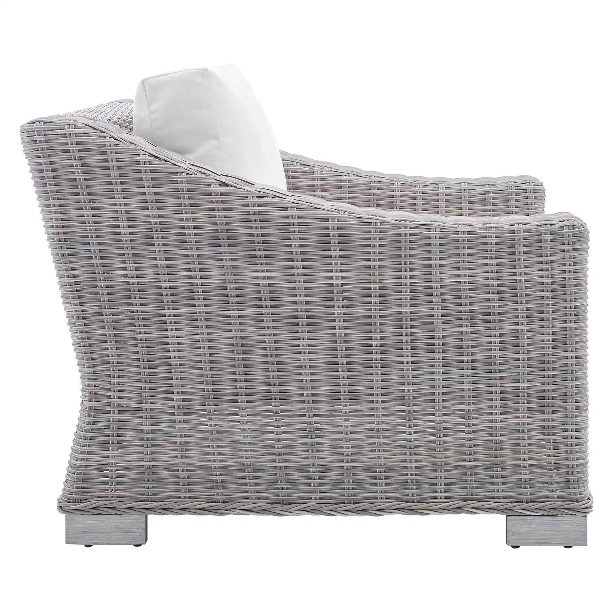 Conway 4-Piece Sunbrella� Outdoor Patio Wicker Rattan Furniture Set by Modway - Best Buy Furniture