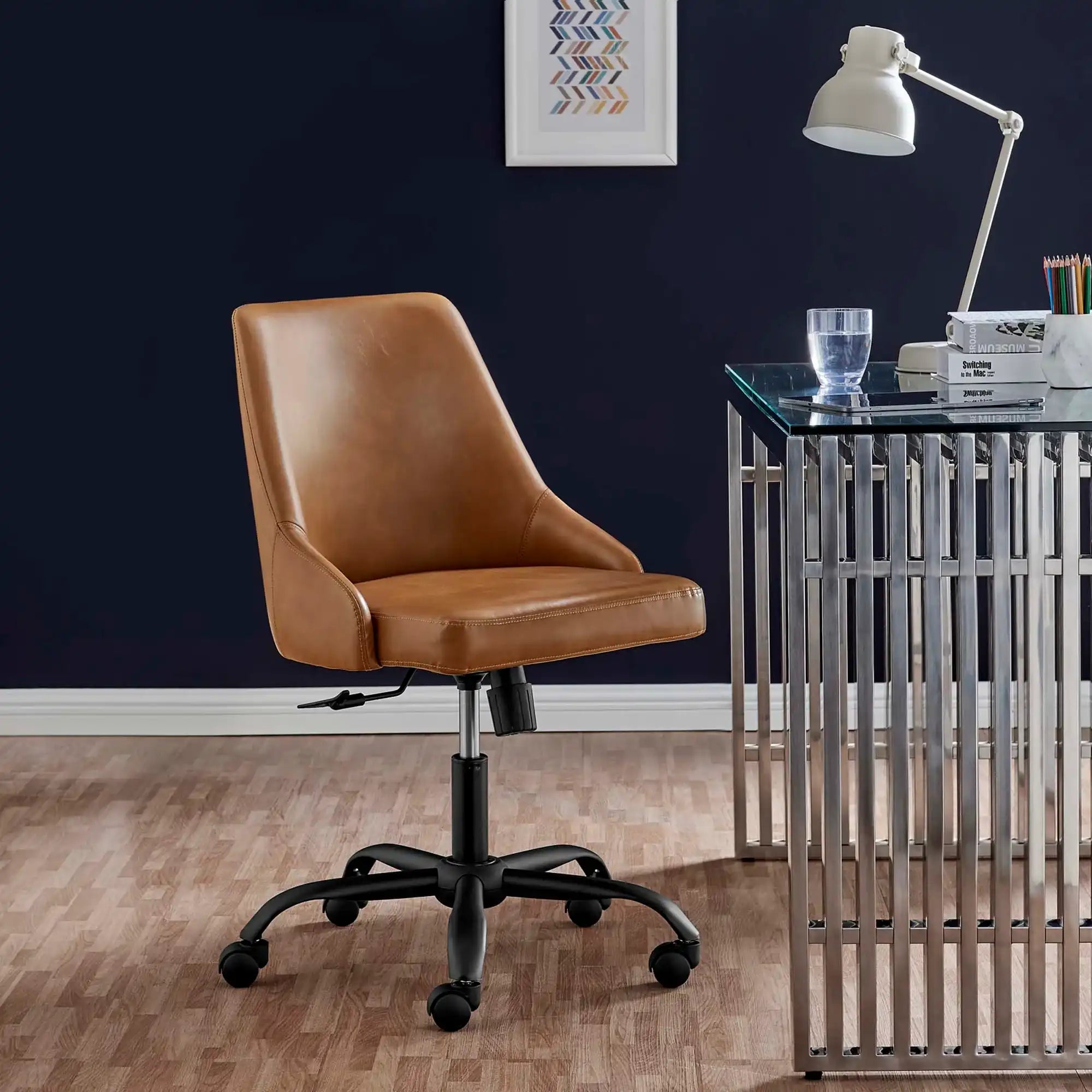 Designate Swivel Vegan Leather Office Chair by Modway - Best Buy Furniture