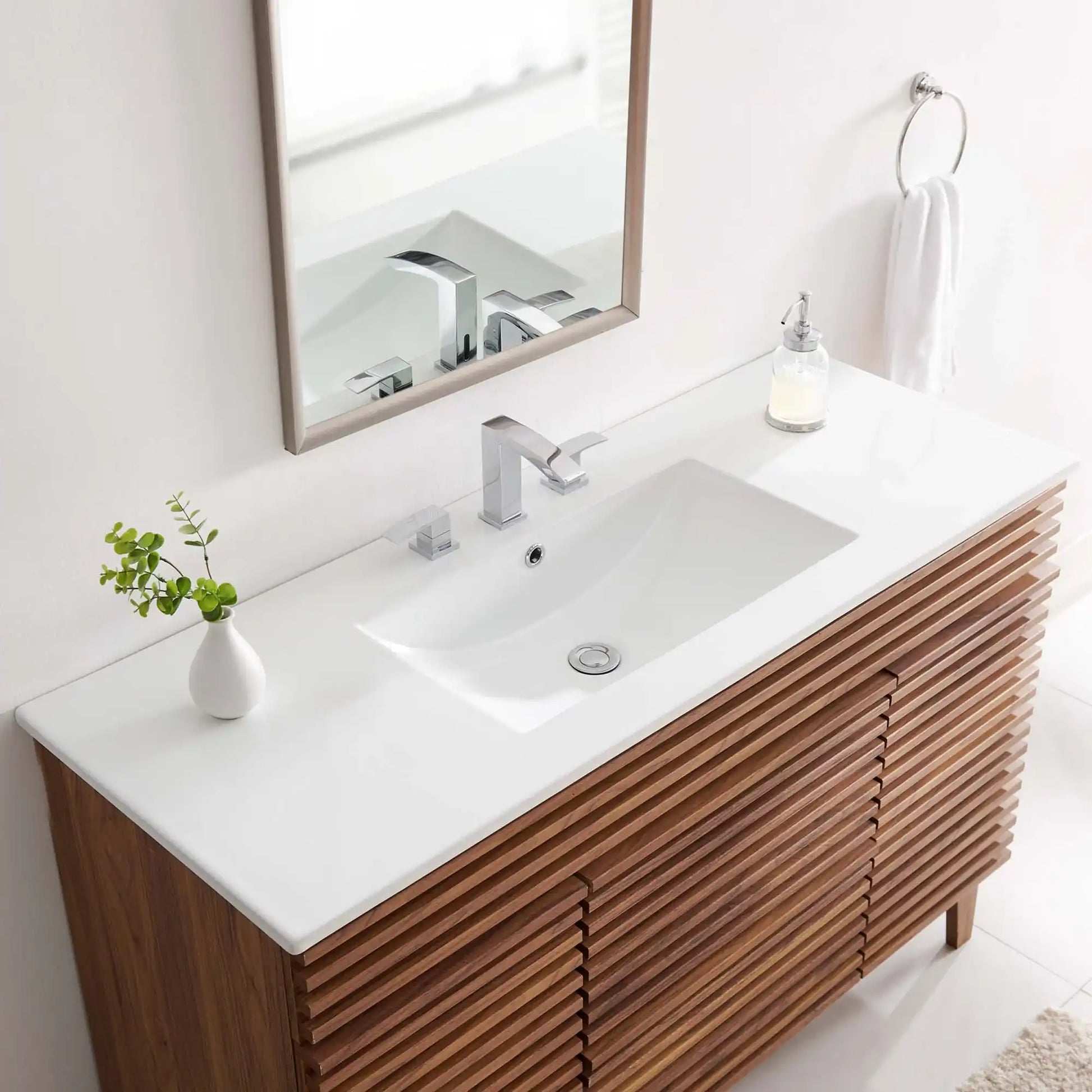 Cayman 48" Single Basin Bathroom Sink by Modway - Best Buy Furniture