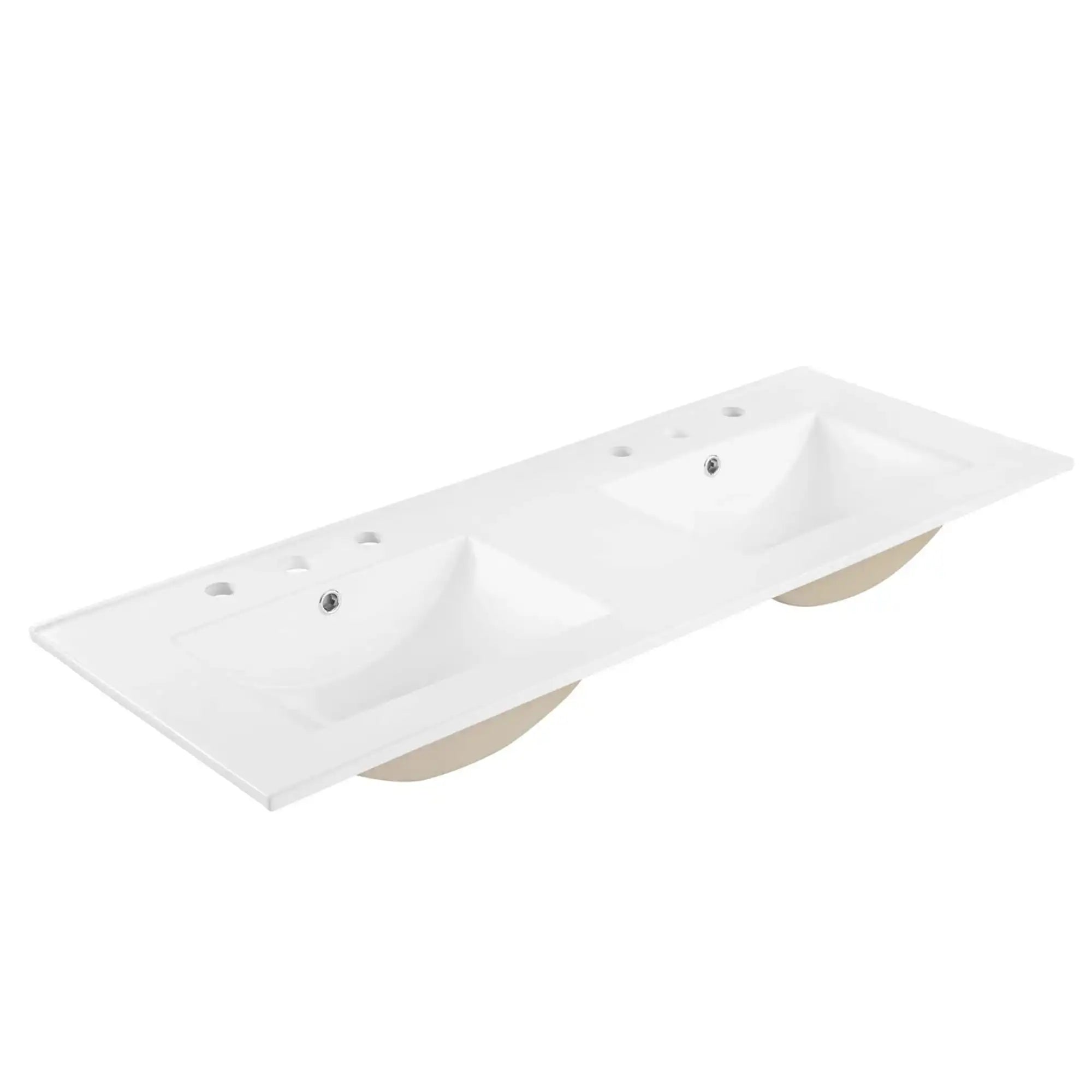Cayman 48" Double Basin Bathroom Sink by Modway - Best Buy Furniture