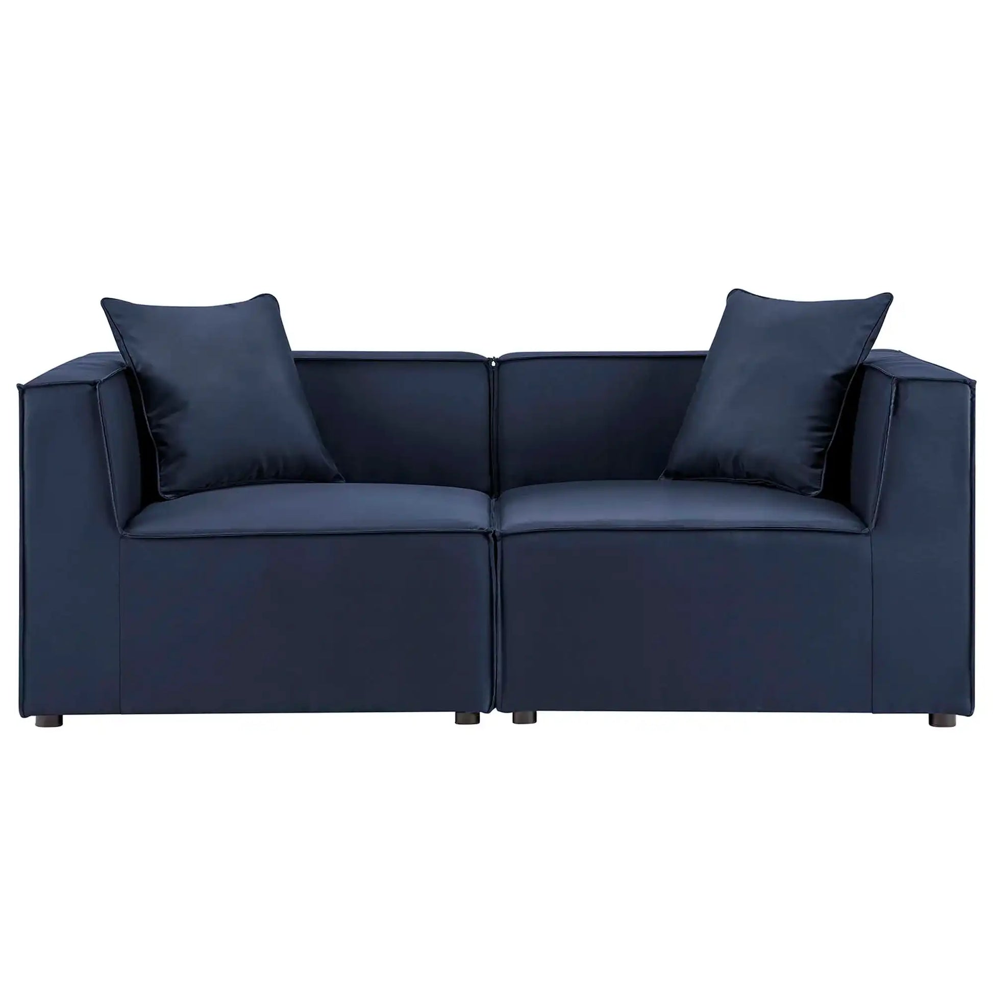 Saybrook 2-Piece Outdoor Patio Upholstered Sectional Sofa Loveseat by Modway - Best Buy Furniture