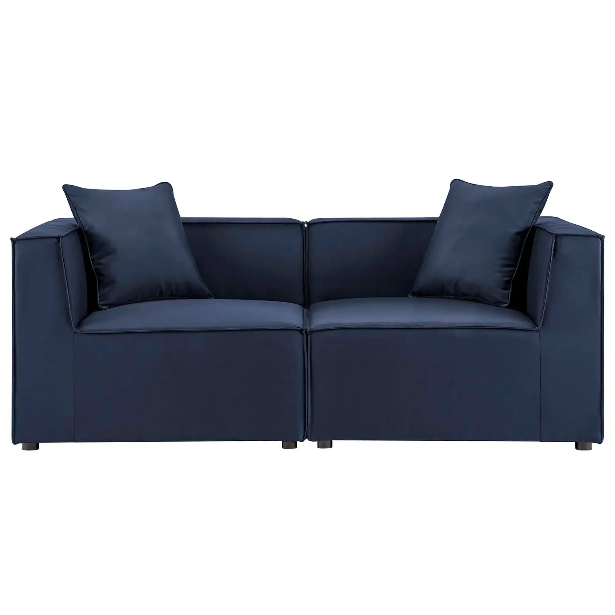 Saybrook 2-Piece Outdoor Patio Upholstered Sectional Sofa Loveseat by Modway - Best Buy Furniture