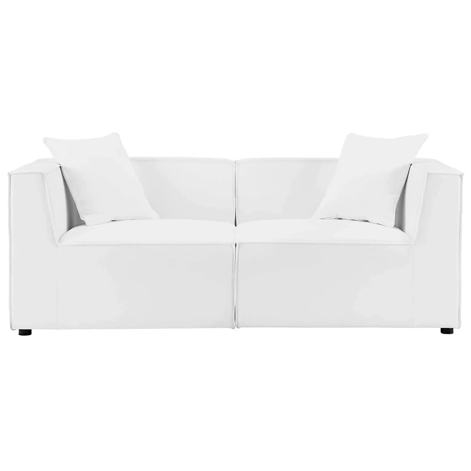 Saybrook 2-Piece Outdoor Patio Upholstered Sectional Sofa Loveseat by Modway - Best Buy Furniture