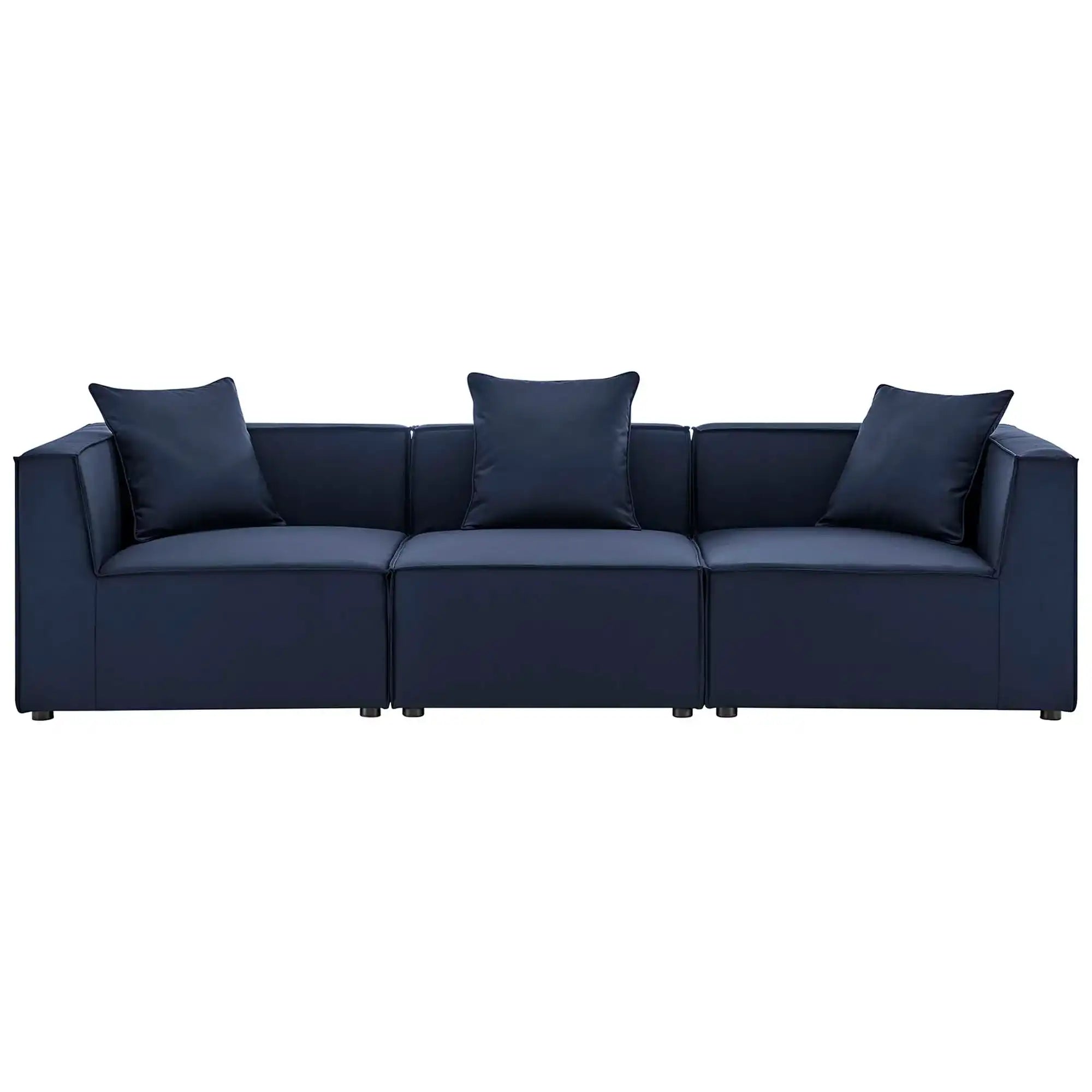 Saybrook 3-Piece Outdoor Patio Upholstered Sectional Sofa by Modway - Best Buy Furniture