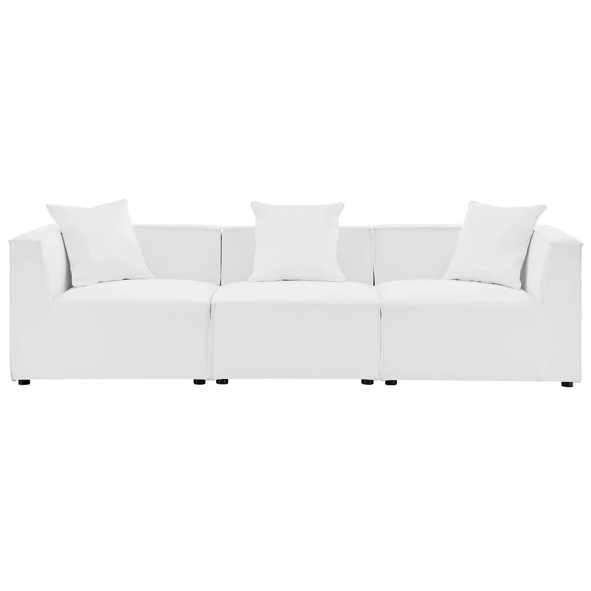 Saybrook 3-Piece Outdoor Patio Upholstered Sectional Sofa by Modway - Best Buy Furniture