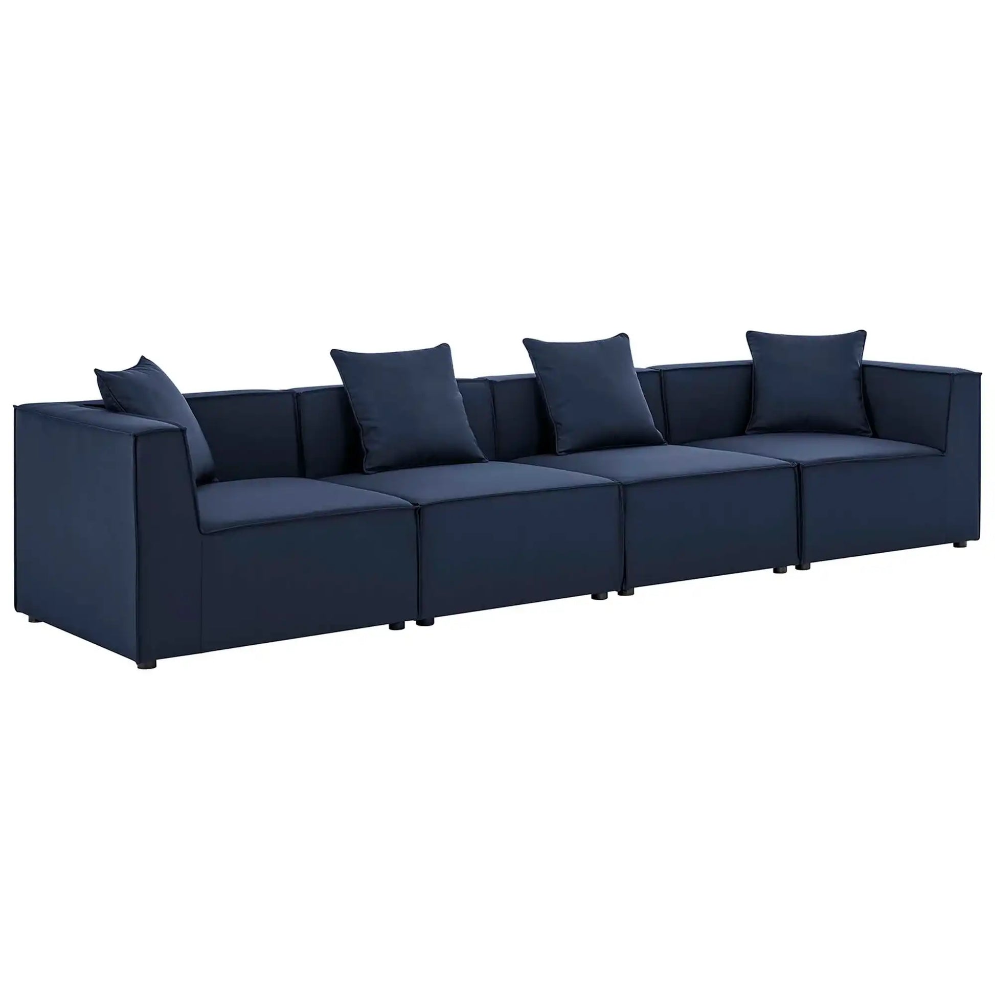 Saybrook 4-Piece Outdoor Patio Upholstered Sectional Sofa by Modway - Best Buy Furniture