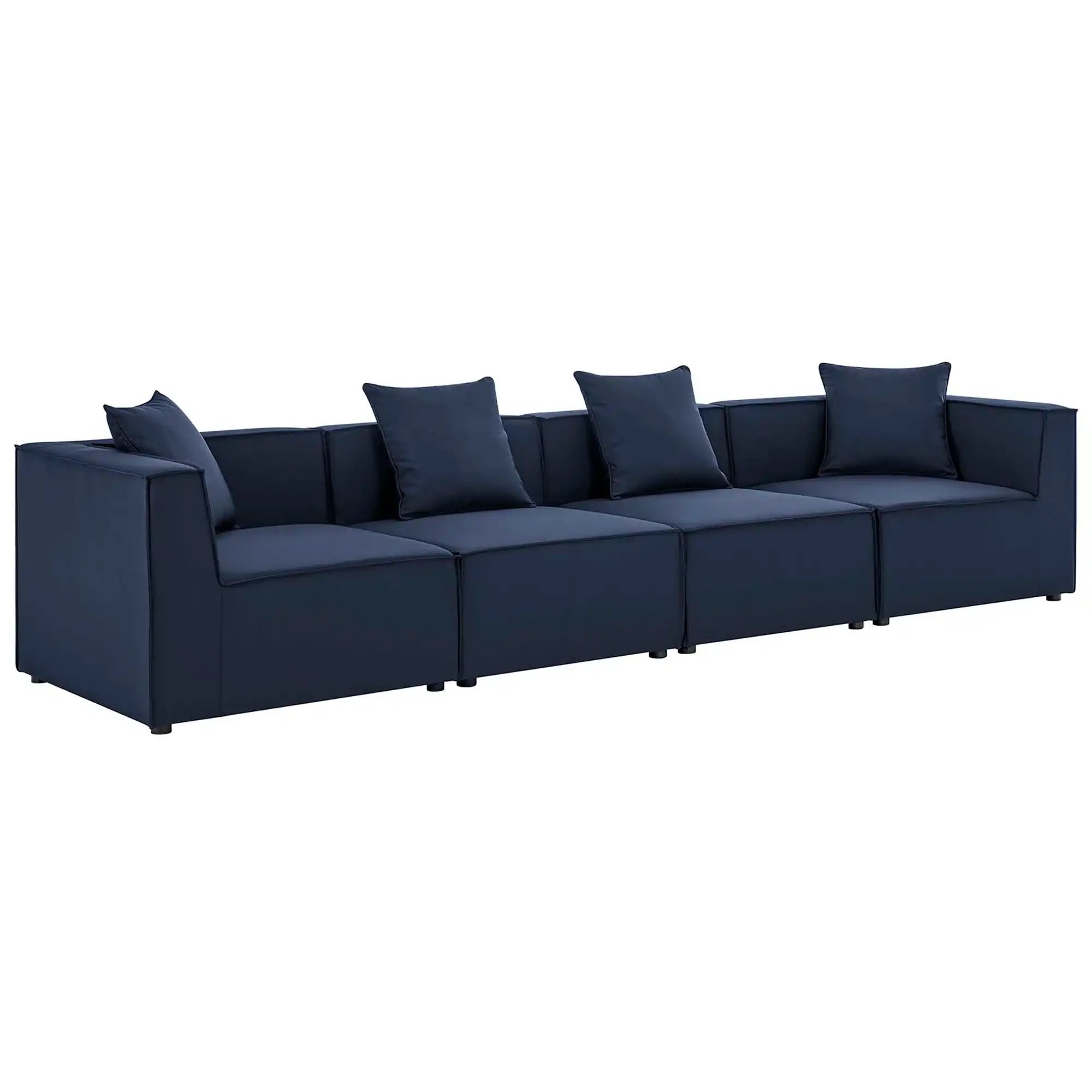 Saybrook 4-Piece Outdoor Patio Upholstered Sectional Sofa by Modway - Best Buy Furniture