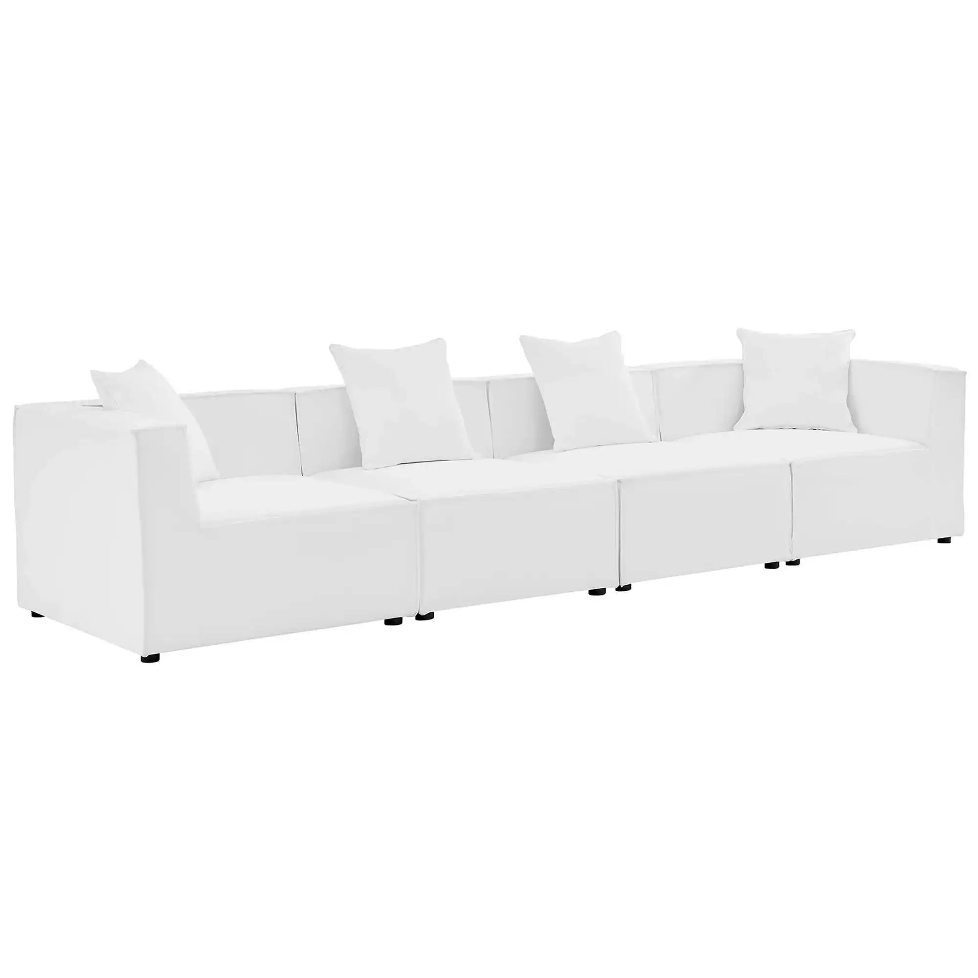 Saybrook 4-Piece Outdoor Patio Upholstered Sectional Sofa by Modway - Best Buy Furniture