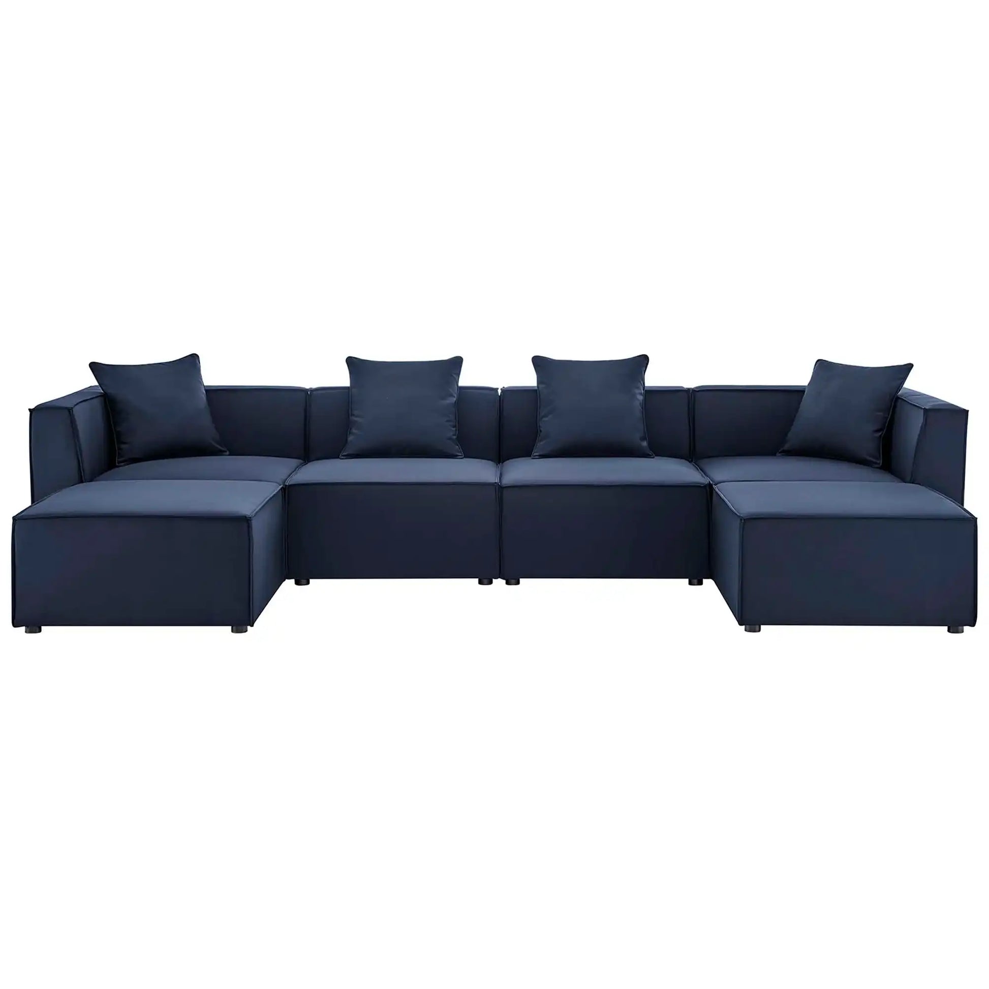 Saybrook 6-Piece Outdoor Patio Upholstered Sectional Sofa by Modway - Best Buy Furniture