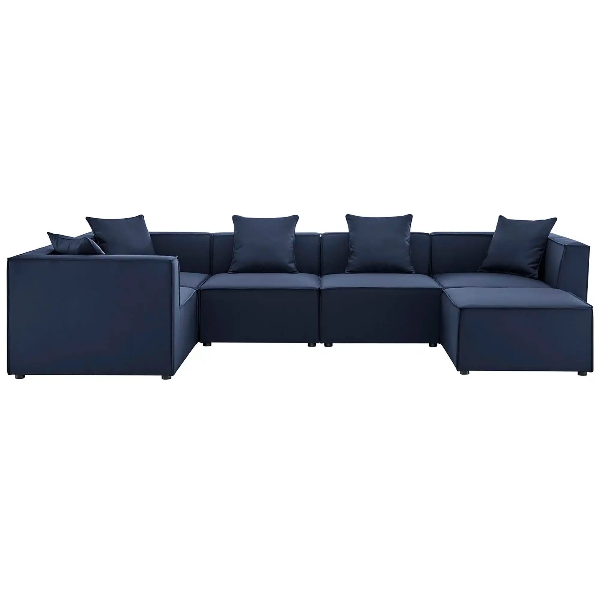 Saybrook 6-Piece Outdoor Patio Upholstered Sectional Sofa by Modway - Best Buy Furniture