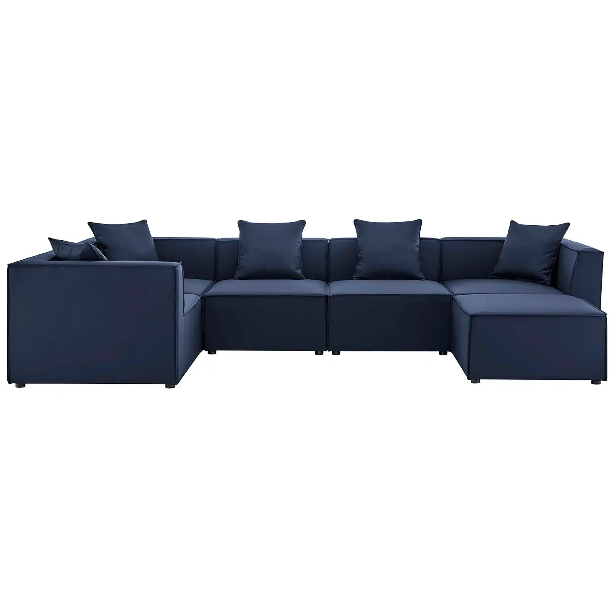 Saybrook 6-Piece Outdoor Patio Upholstered Sectional Sofa by Modway - Best Buy Furniture