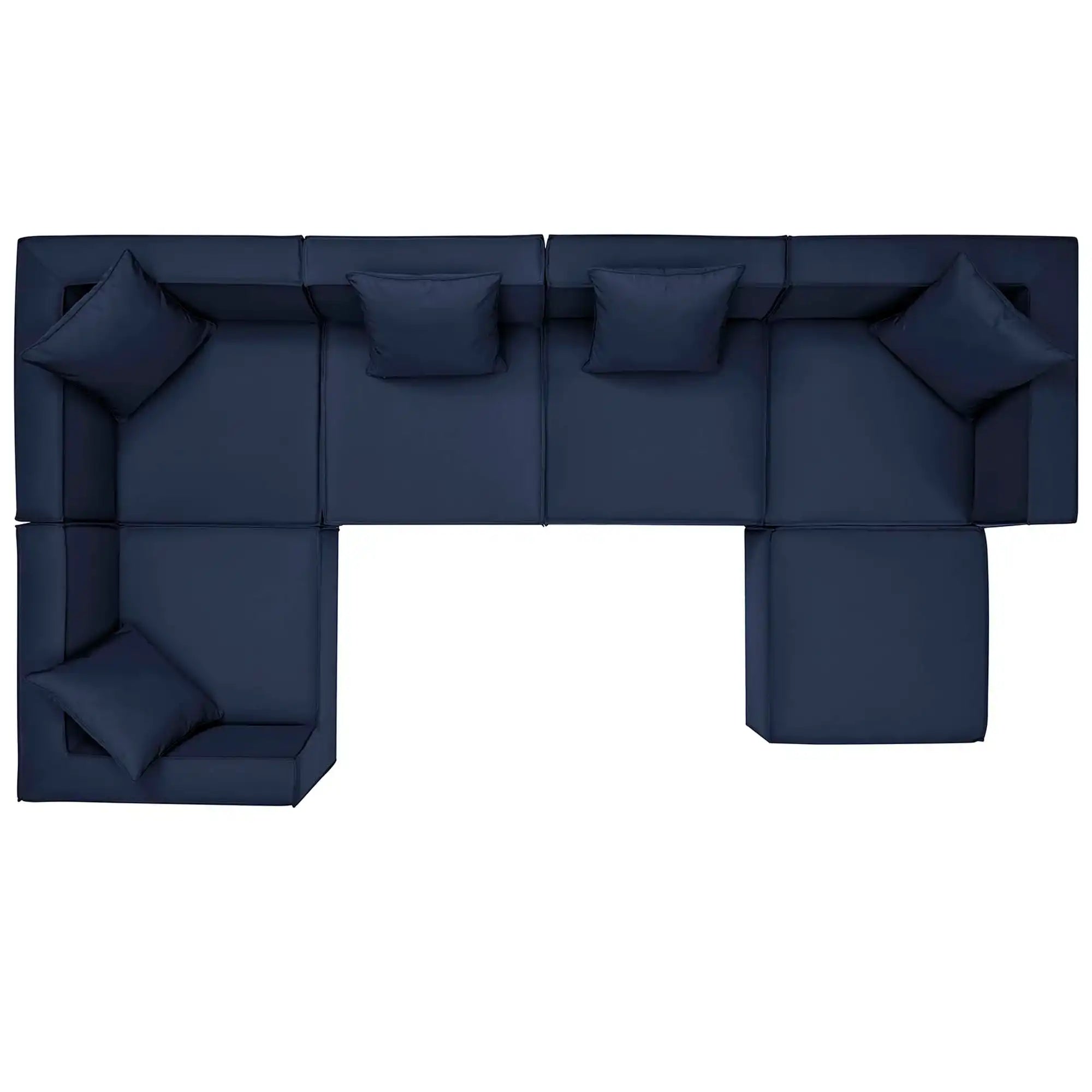 Saybrook 6-Piece Outdoor Patio Upholstered Sectional Sofa by Modway - Best Buy Furniture
