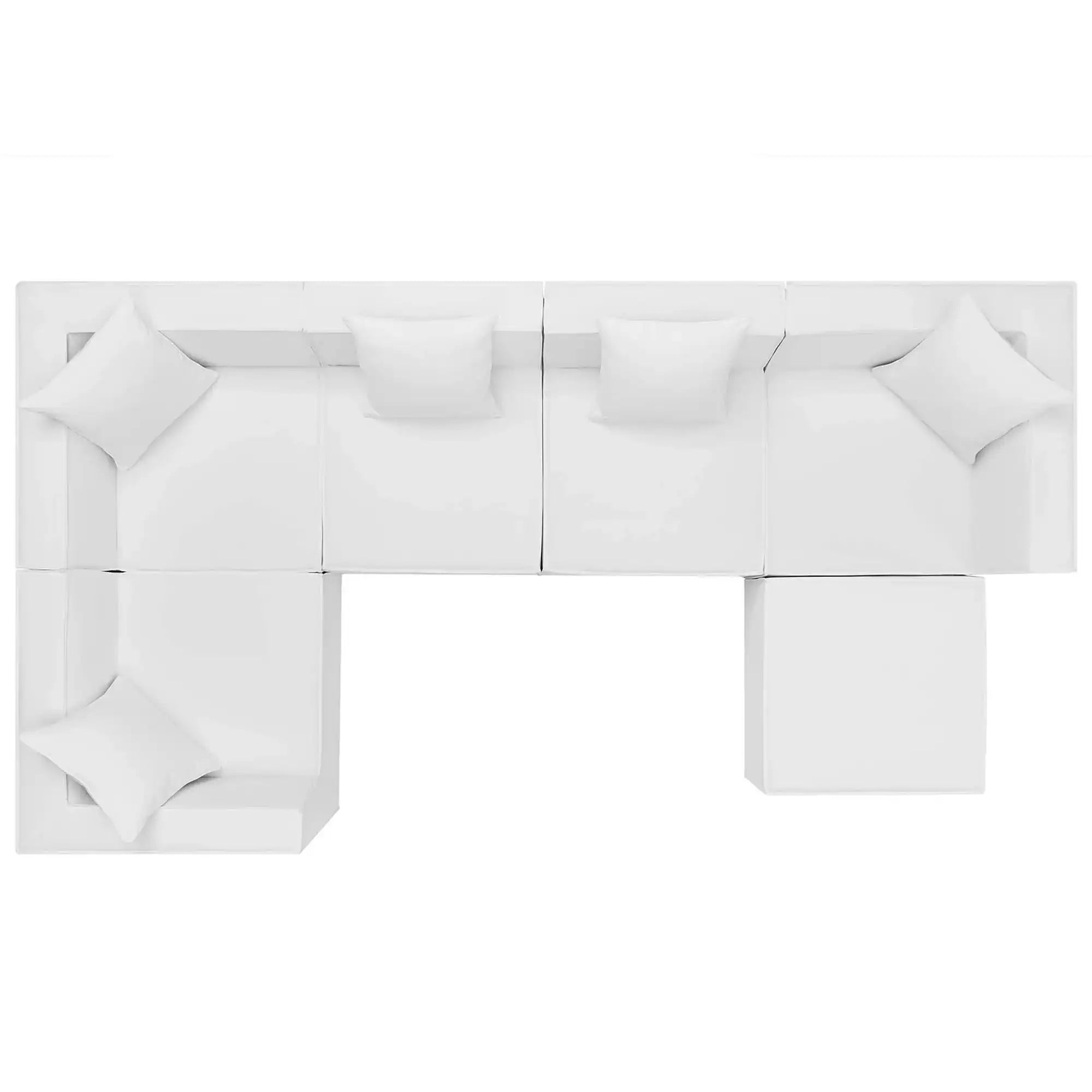 Saybrook 6-Piece Outdoor Patio Upholstered Sectional Sofa by Modway - Best Buy Furniture