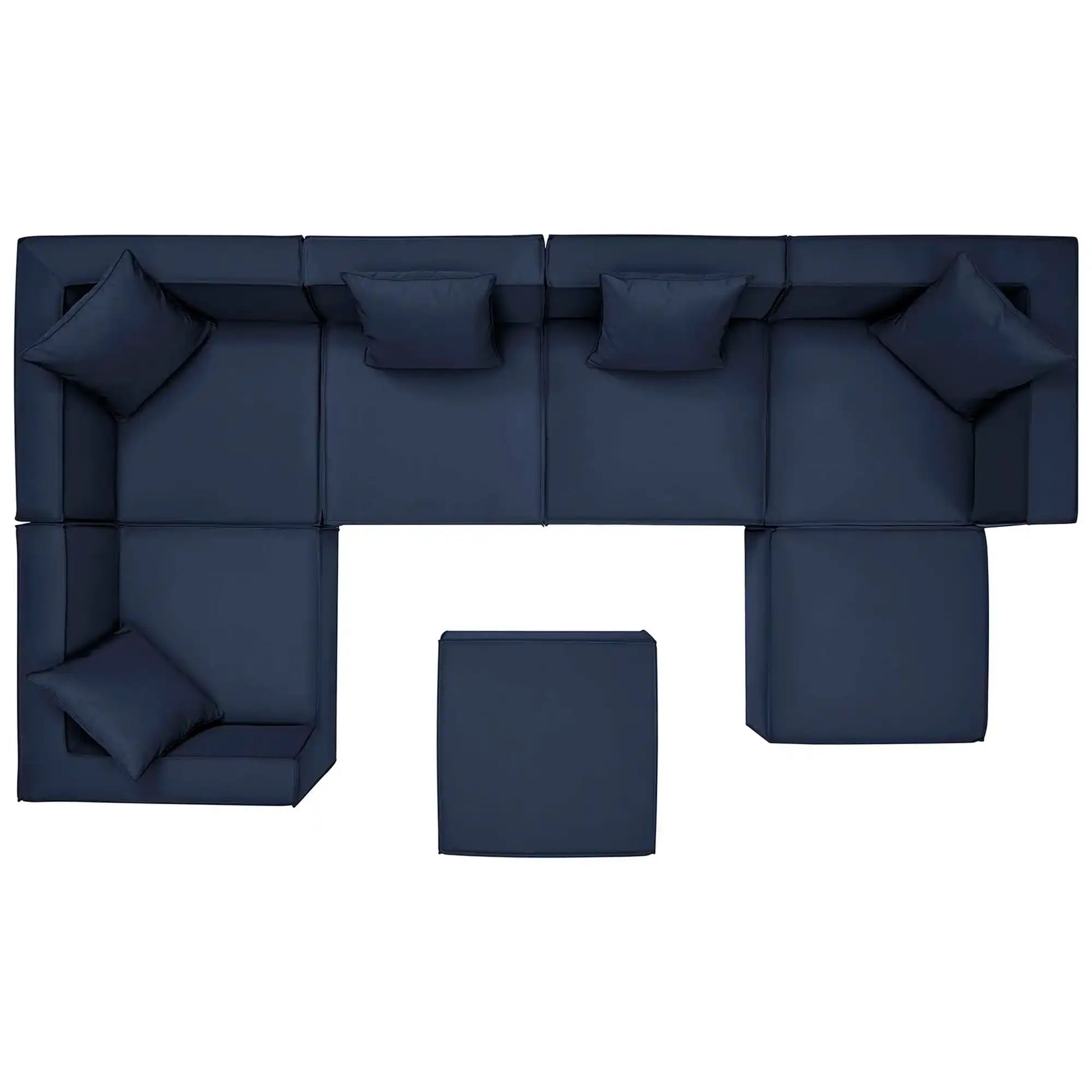 Saybrook 7-Piece Outdoor Patio Upholstered Sectional Sofa by Modway - Best Buy Furniture