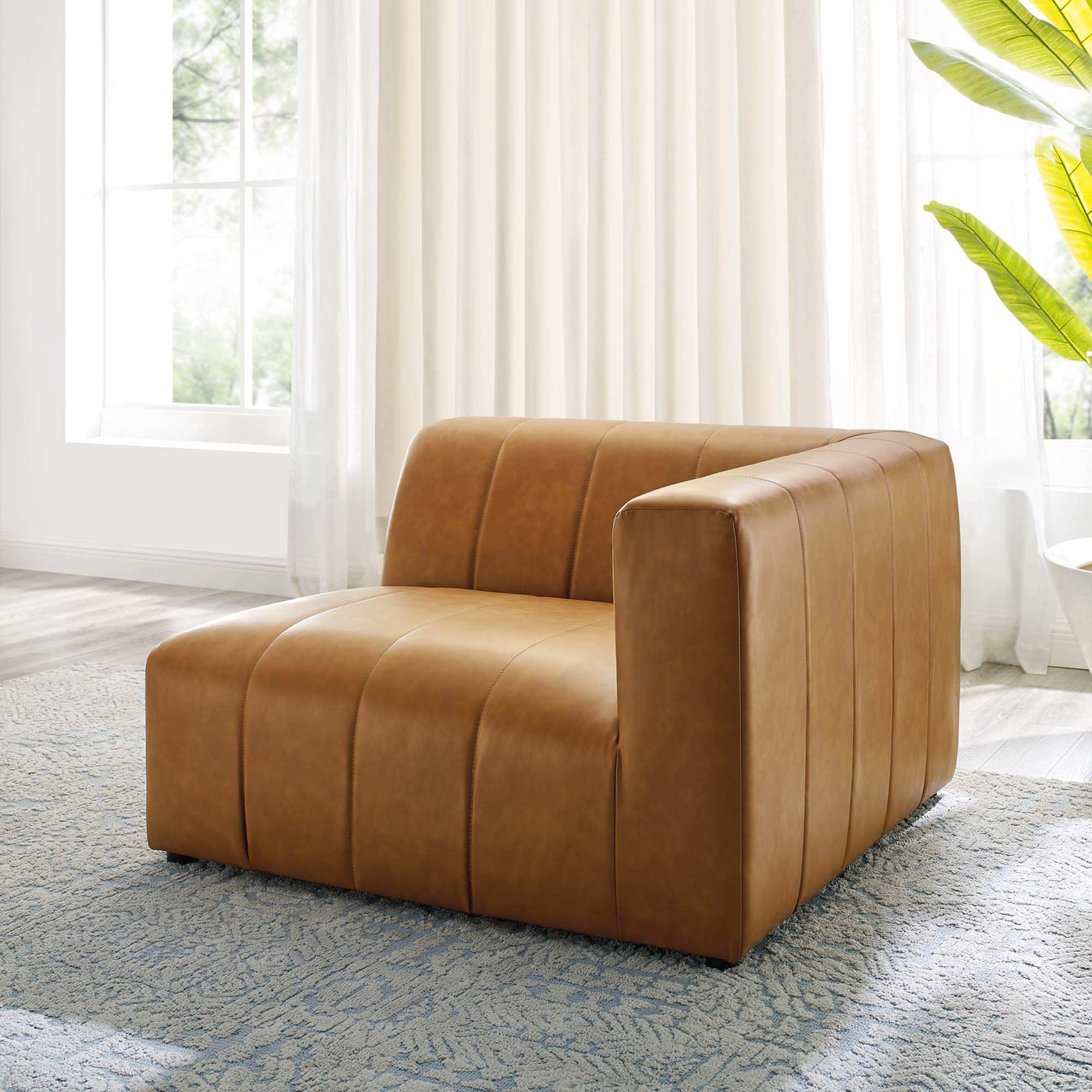 Bartlett Vegan Leather Right-Arm Chair by Modway - Best Buy Furniture