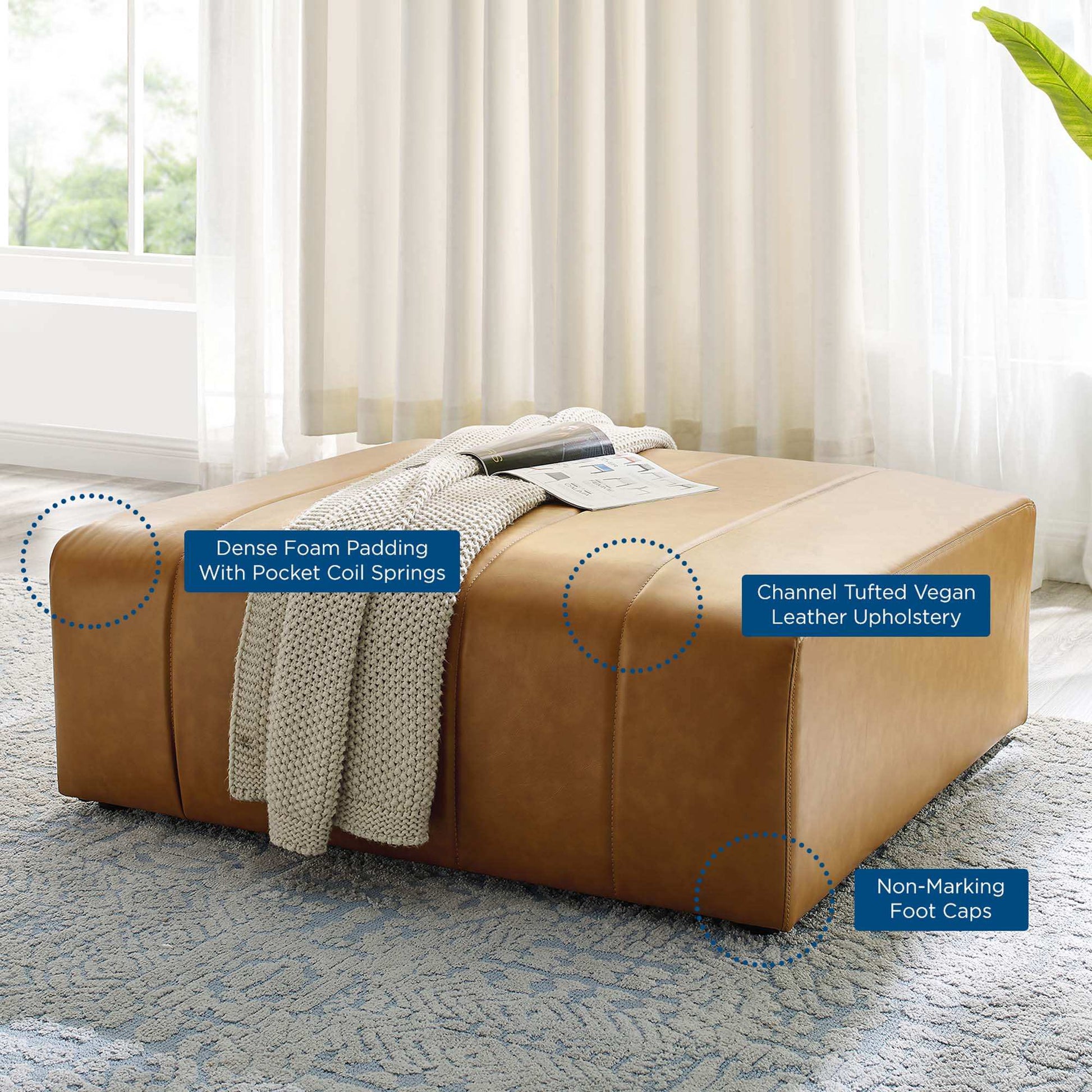 Bartlett Vegan Leather Ottoman by Modway - Best Buy Furniture