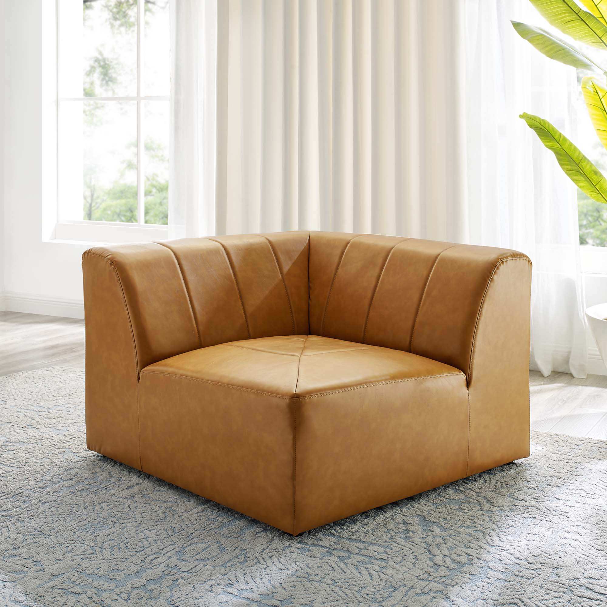 Bartlett Vegan Leather Corner Chair by Modway - Best Buy Furniture
