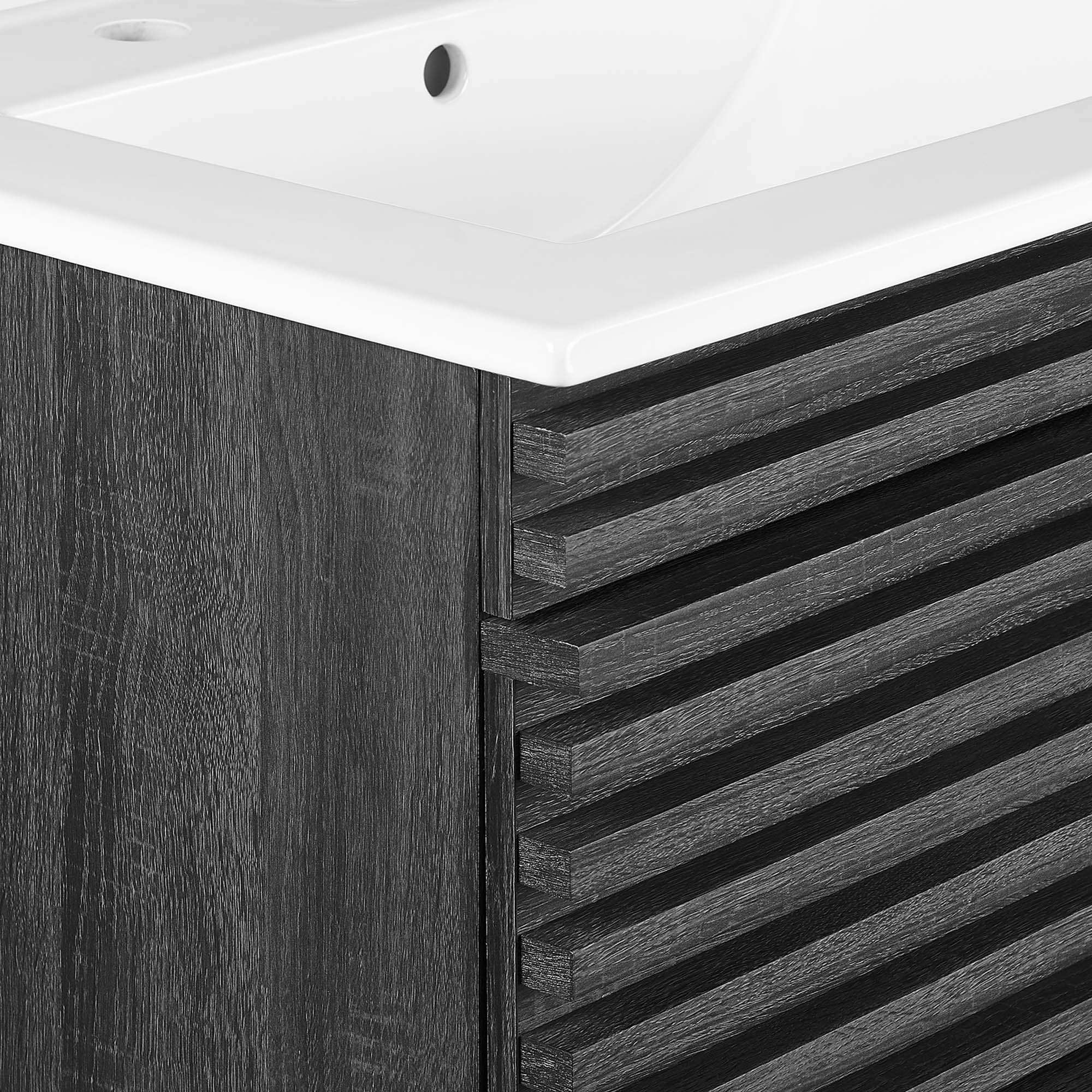 Render 24" Wall-Mount Bathroom Vanity by Modway - Best Buy Furniture