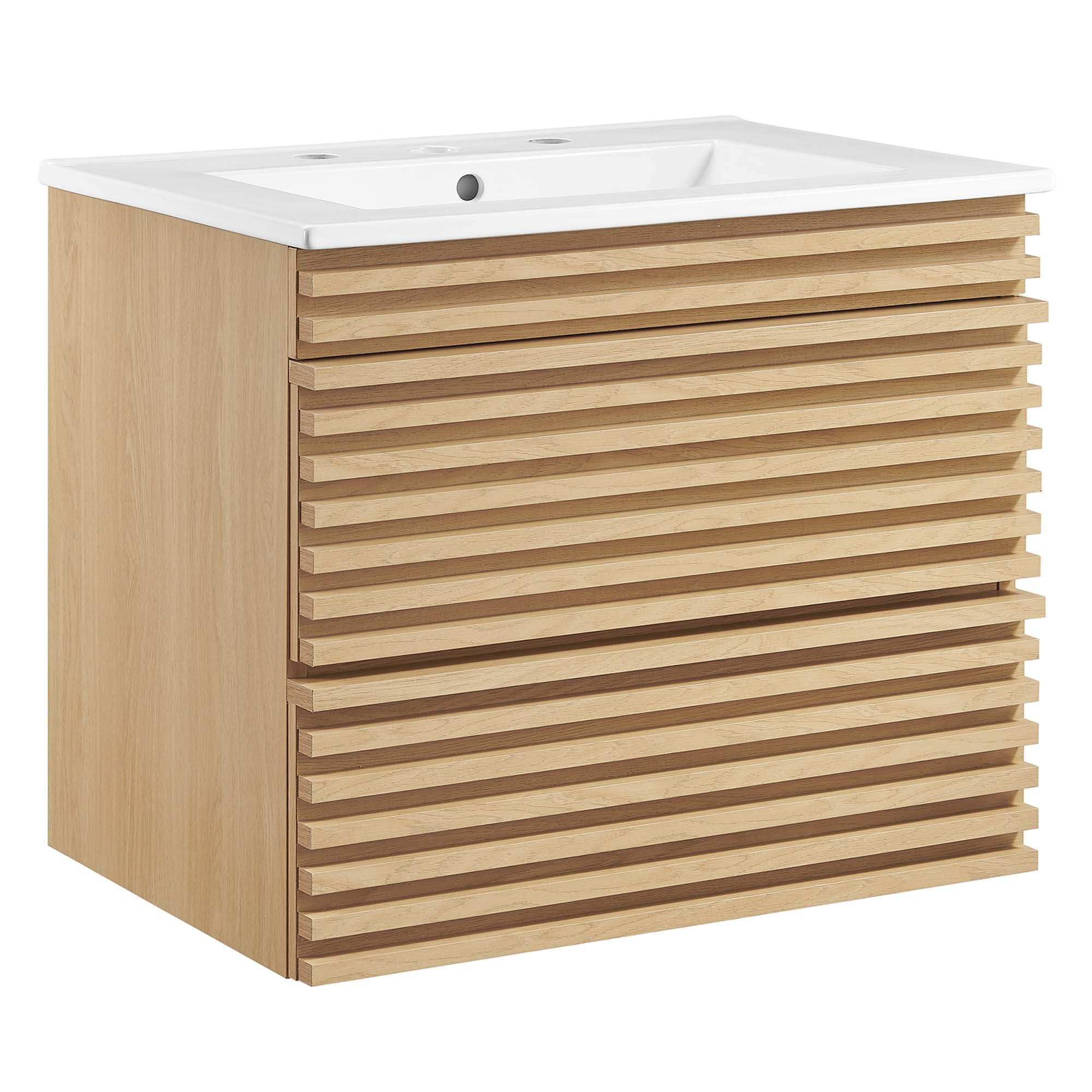 Render 24" Wall-Mount Bathroom Vanity by Modway - Best Buy Furniture