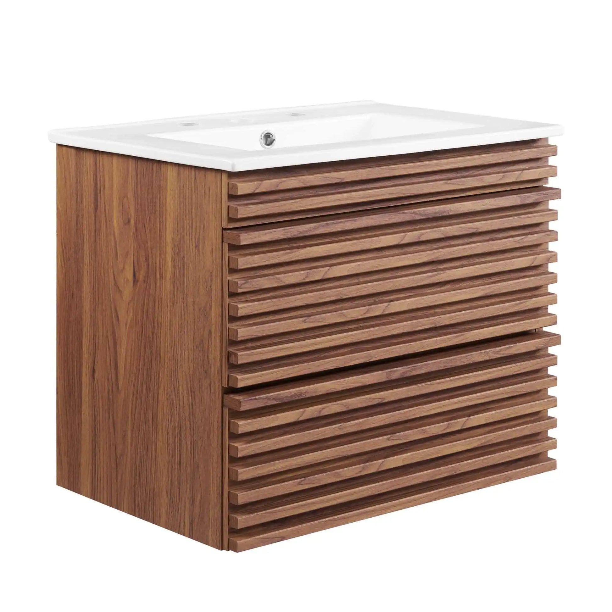 Render 24" Wall-Mount Bathroom Vanity by Modway - Best Buy Furniture
