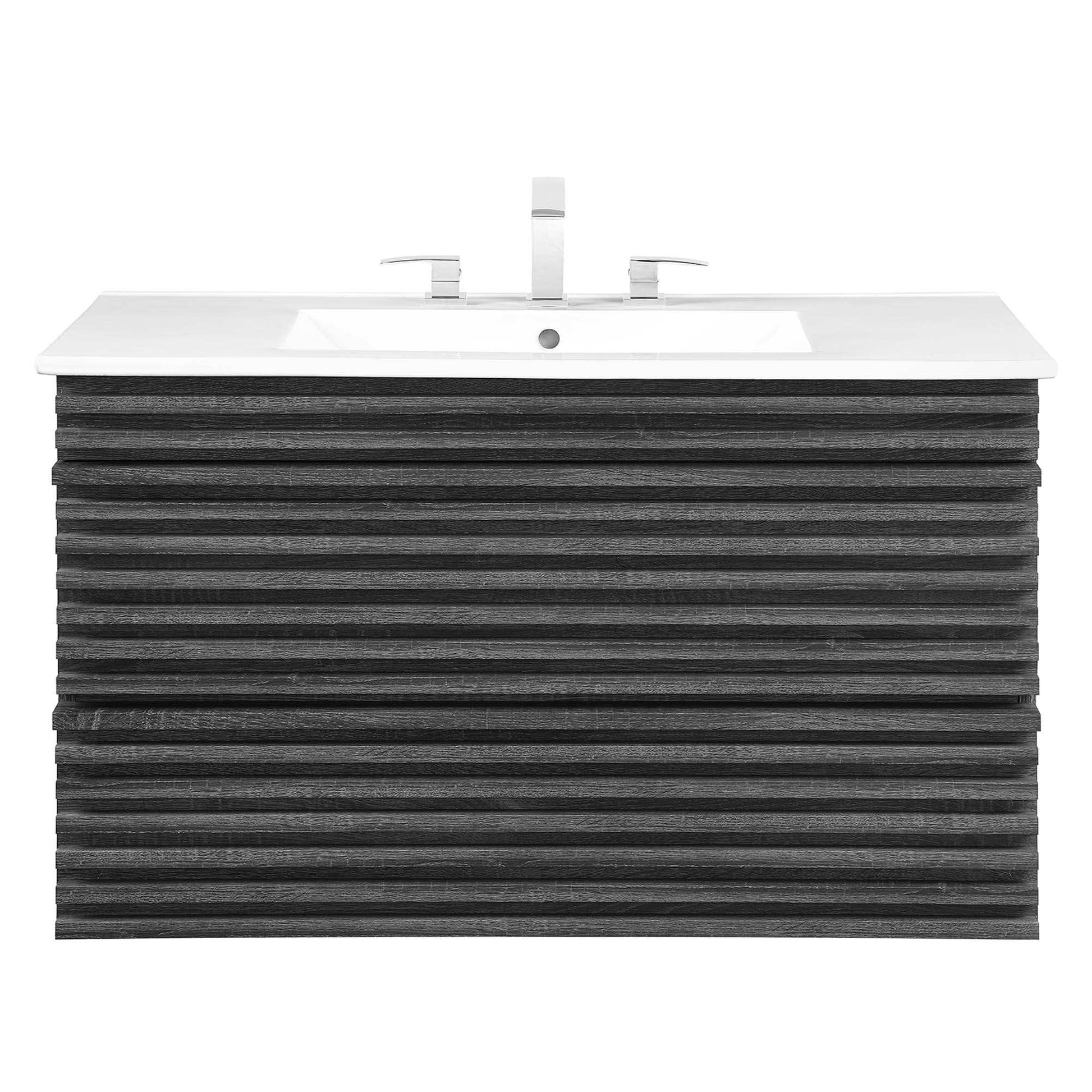 Render 36" Wall-Mount Bathroom Vanity by Modway - Best Buy Furniture