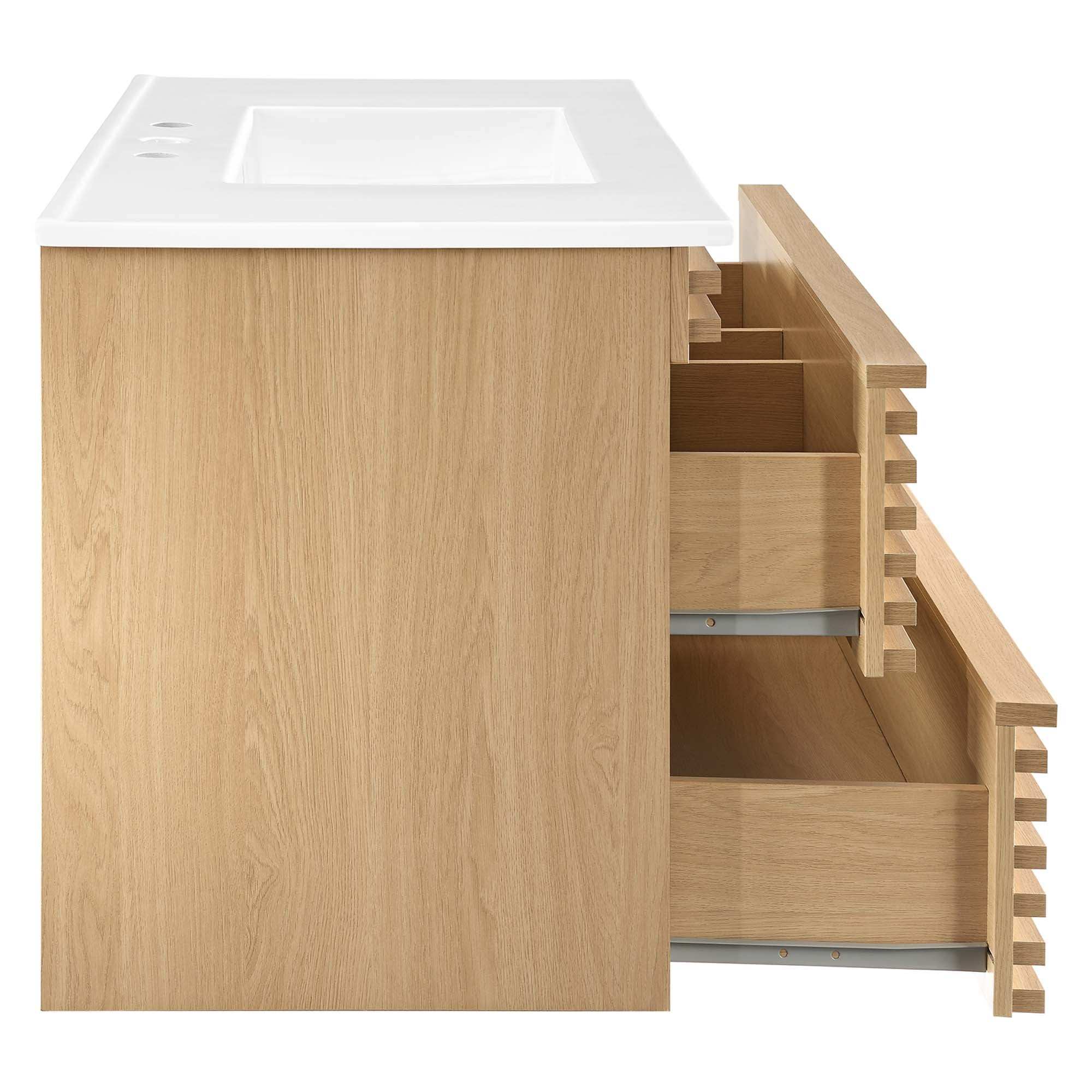 Render 36" Wall-Mount Bathroom Vanity by Modway - Best Buy Furniture