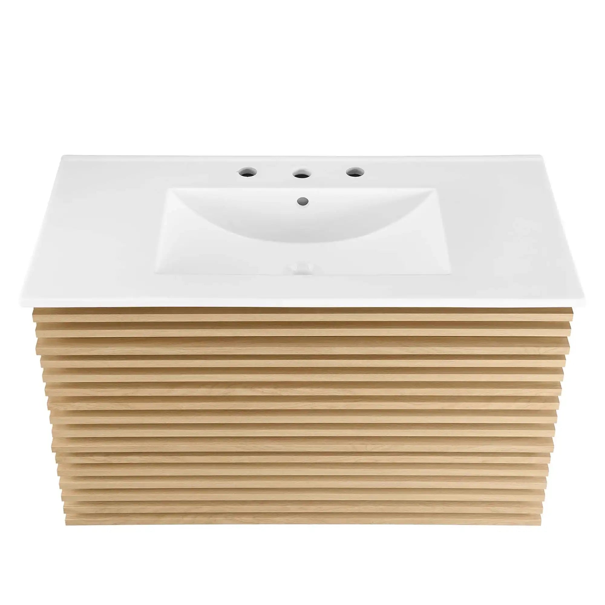 Render 36" Wall-Mount Bathroom Vanity by Modway - Best Buy Furniture