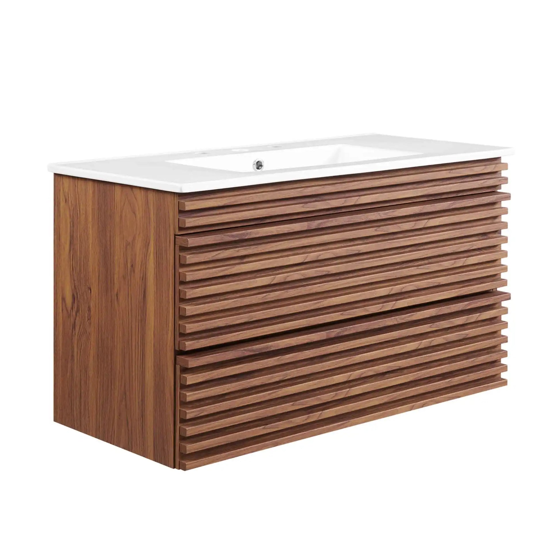 Render 36" Wall-Mount Bathroom Vanity by Modway - Best Buy Furniture