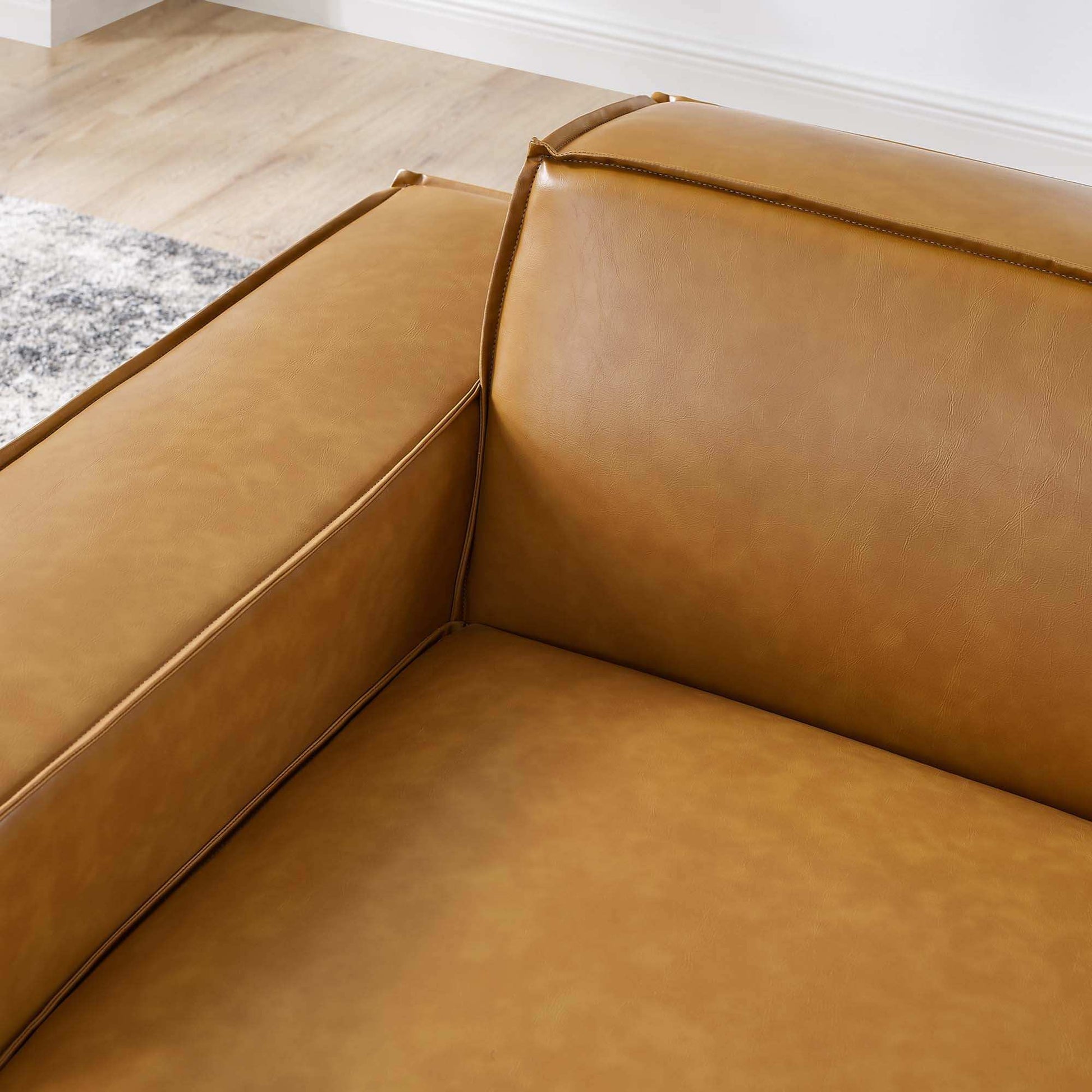 Restore Left-Arm Vegan Leather Sectional Sofa Chair by Modway - Best Buy Furniture