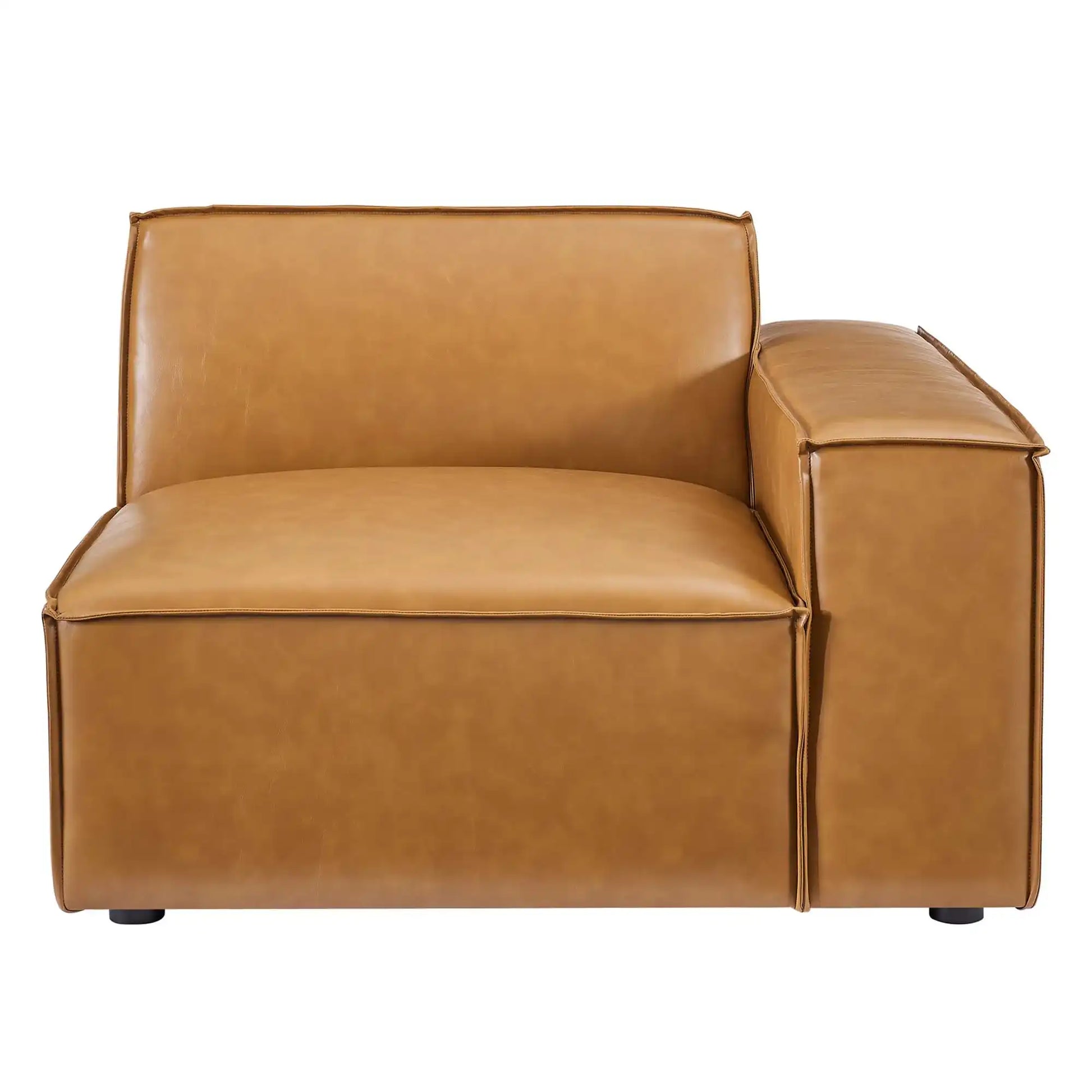 Restore Right-Arm Vegan Leather Sectional Sofa Chair by Modway - Best Buy Furniture