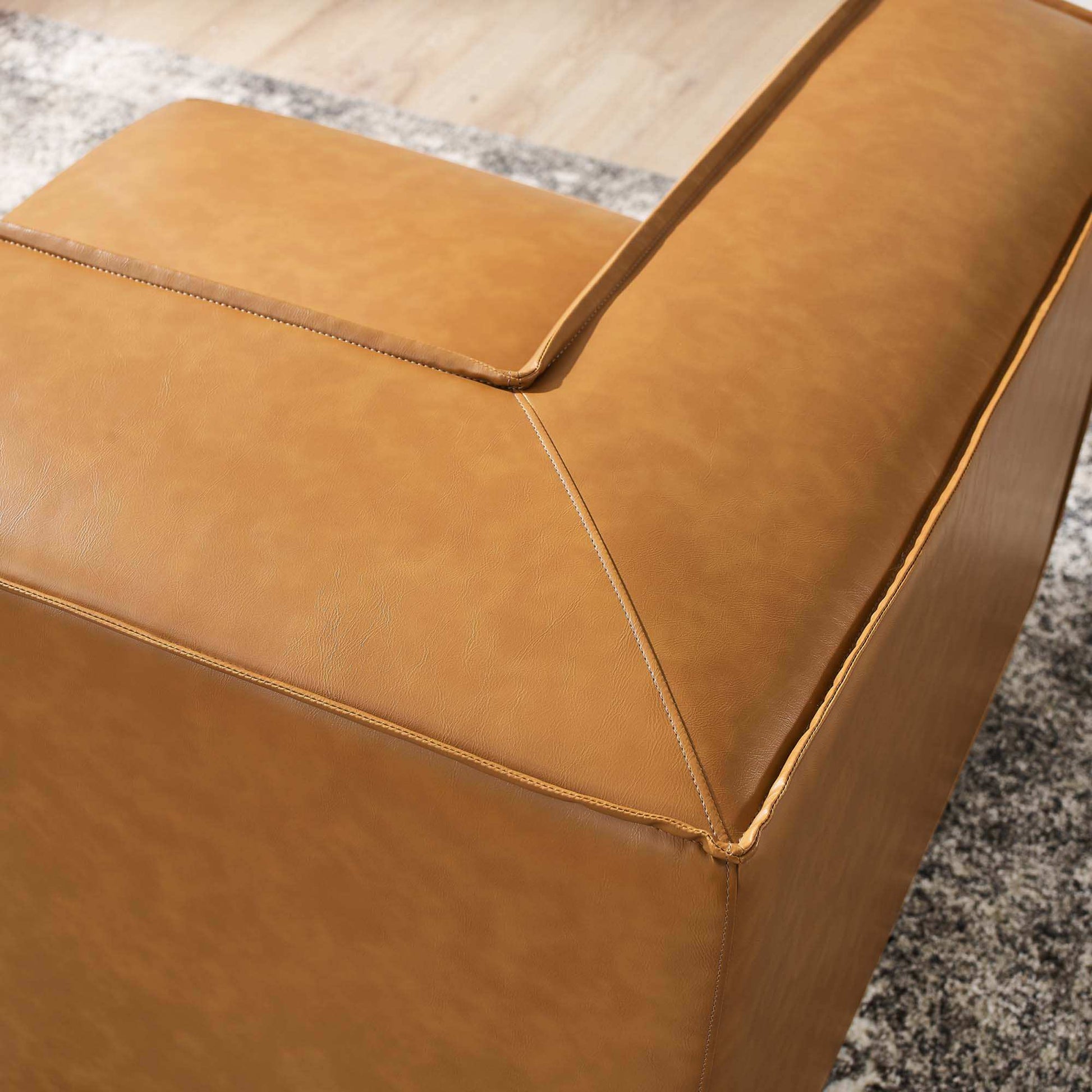 Restore Vegan Leather Sectional Sofa Corner Chair by Modway - Best Buy Furniture