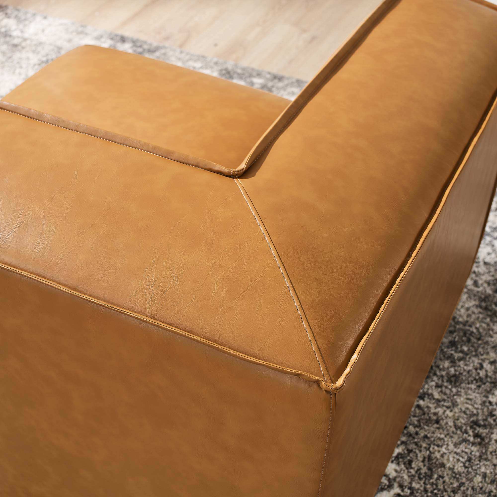 Restore Vegan Leather Sectional Sofa Corner Chair by Modway - Best Buy Furniture