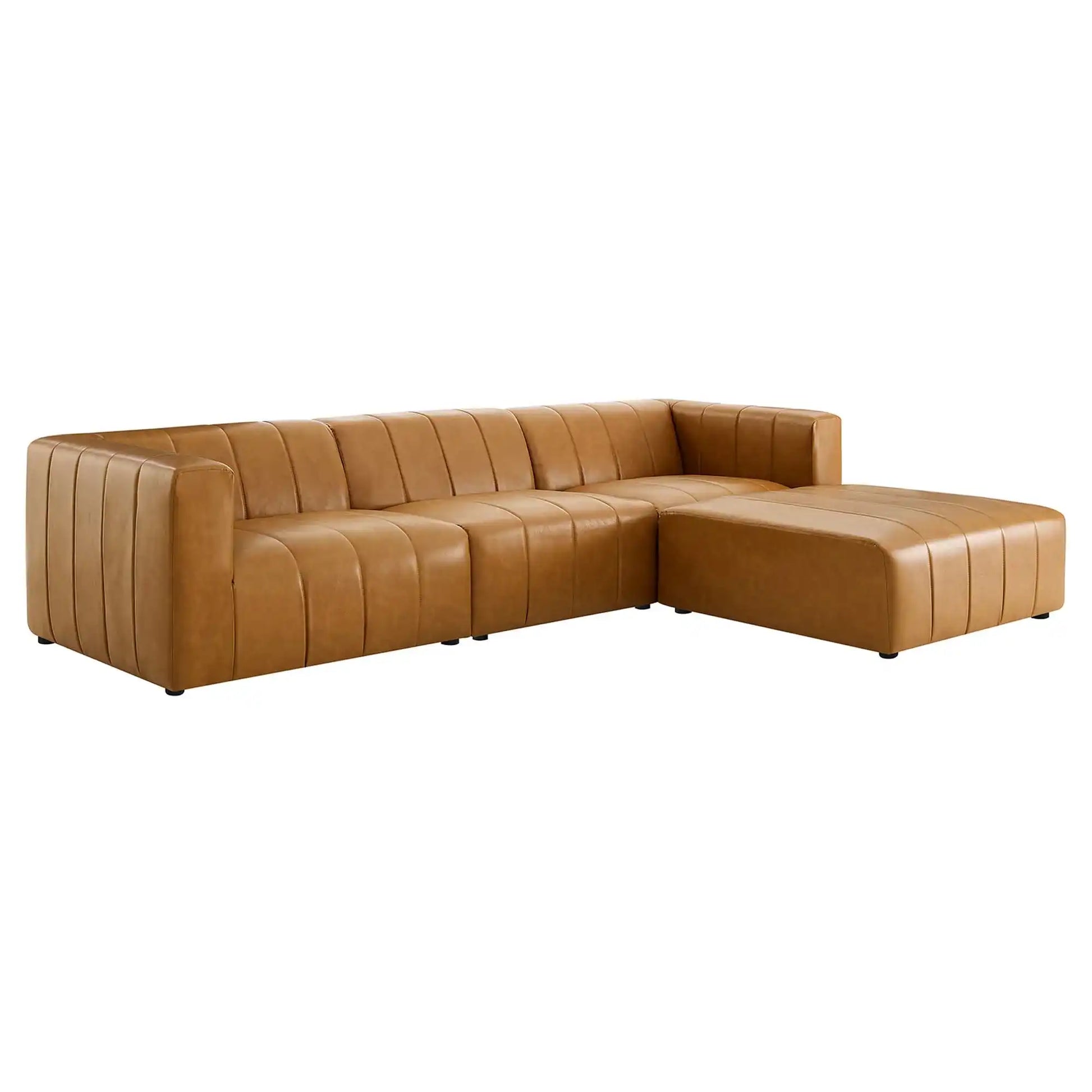 Bartlett 4-Piece Vegan Leather Sectional Sofa by Modway - Best Buy Furniture