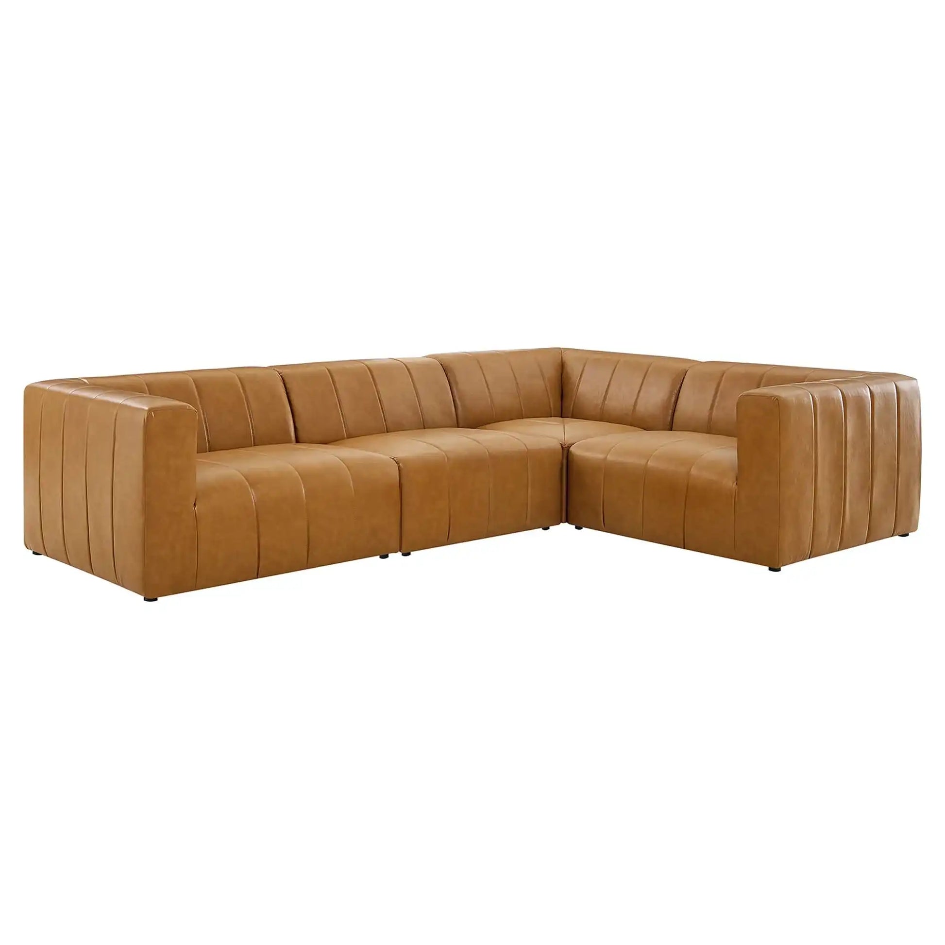 Bartlett 4-Piece Vegan Leather Sectional Sofa by Modway - Best Buy Furniture