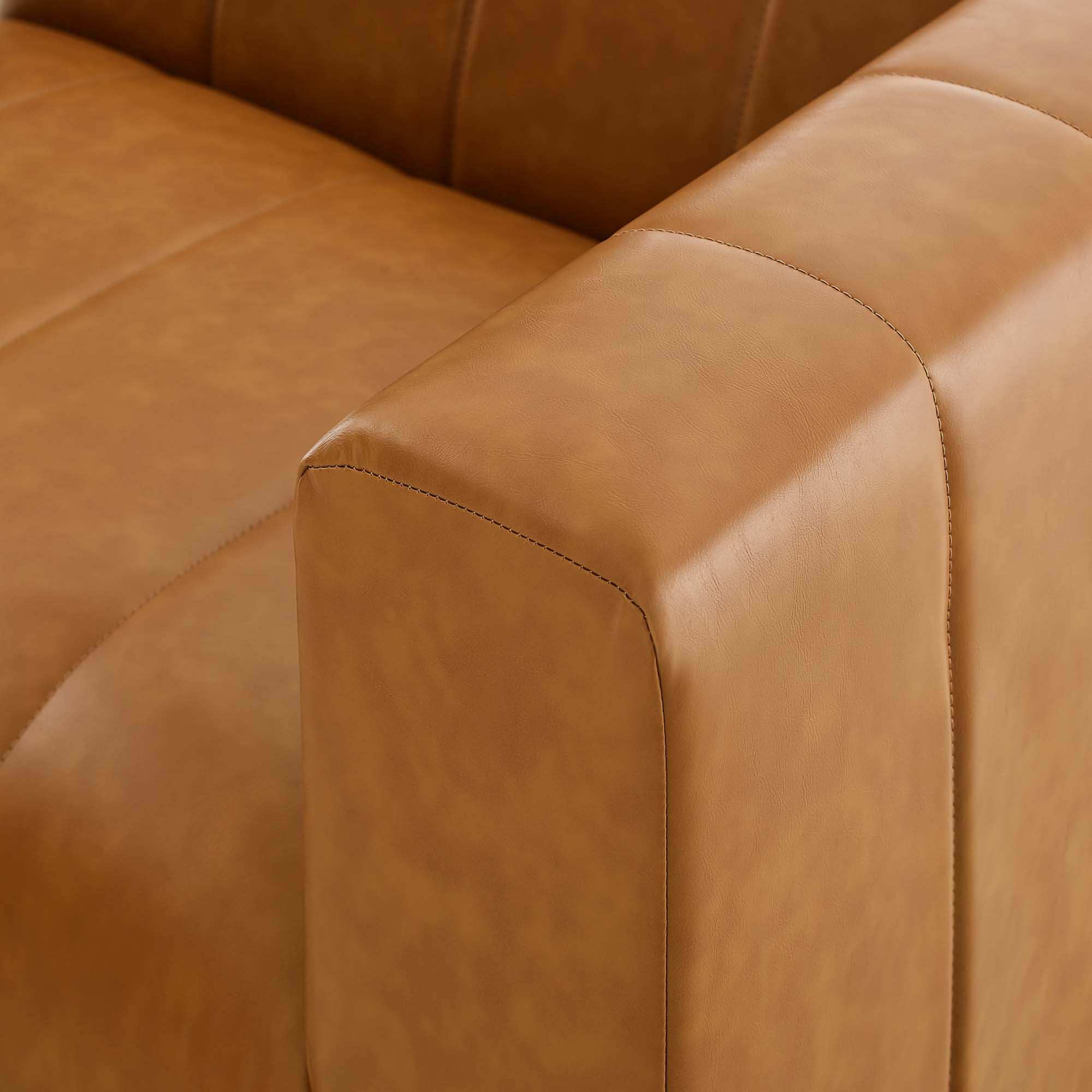 Bartlett 5-Piece Vegan Leather Sectional Sofa by Modway - Best Buy Furniture