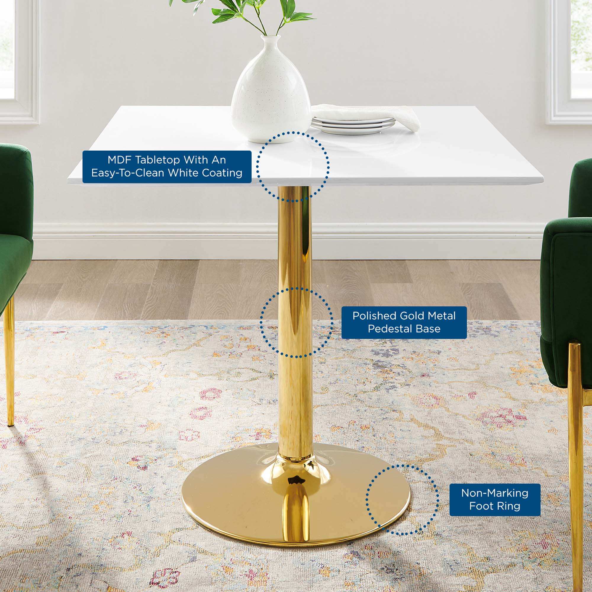 Verne 35" Square Dining Table by Modway - Best Buy Furniture