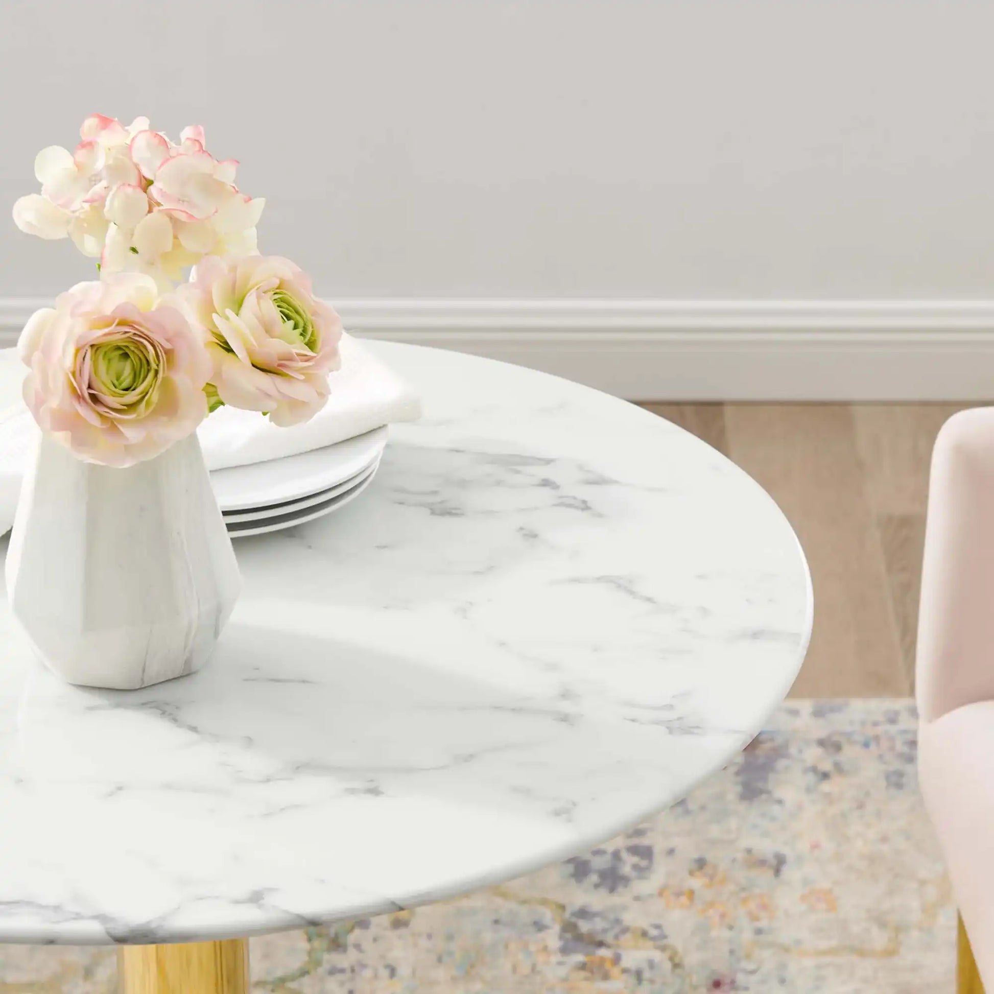 Verne 28" Artificial Marble Dining Table by Modway - Best Buy Furniture